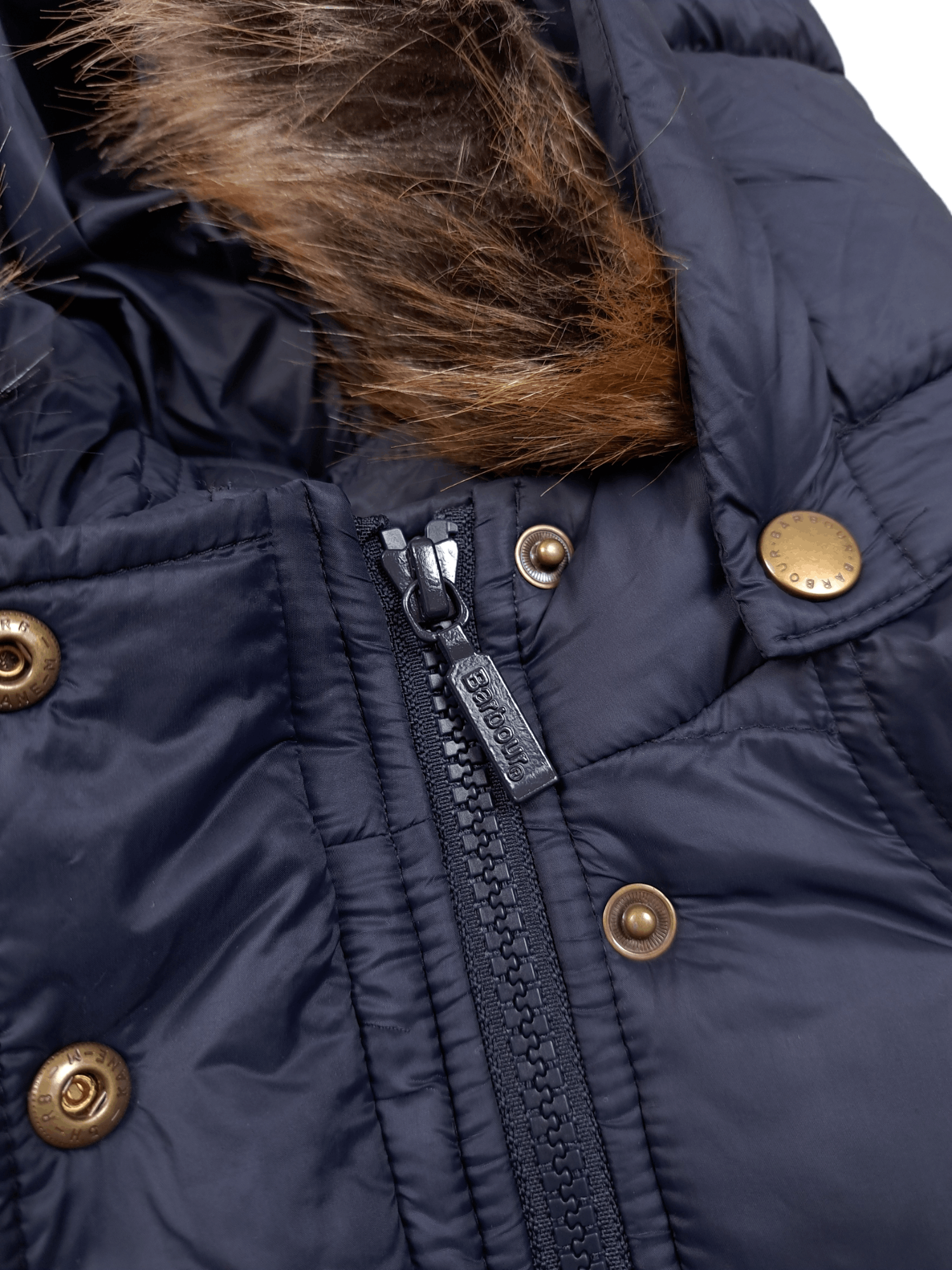 Barbour × Designer 💎Vintage Barbour Fibre Down Navy Black Puffer Parka Jacket Size XL / US 12-14 / IT 48-50 - 8 Thumbnail