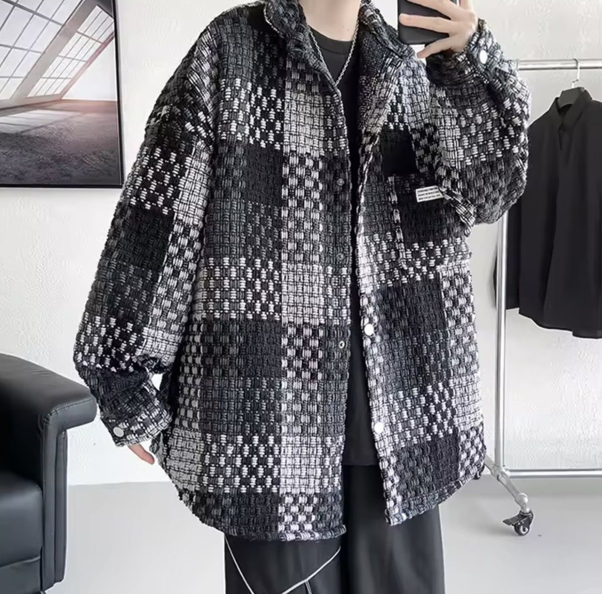 Japanese Brand Casual Plaid Knit Shirt Size US L / EU 52-54 / 3 - 3 Thumbnail