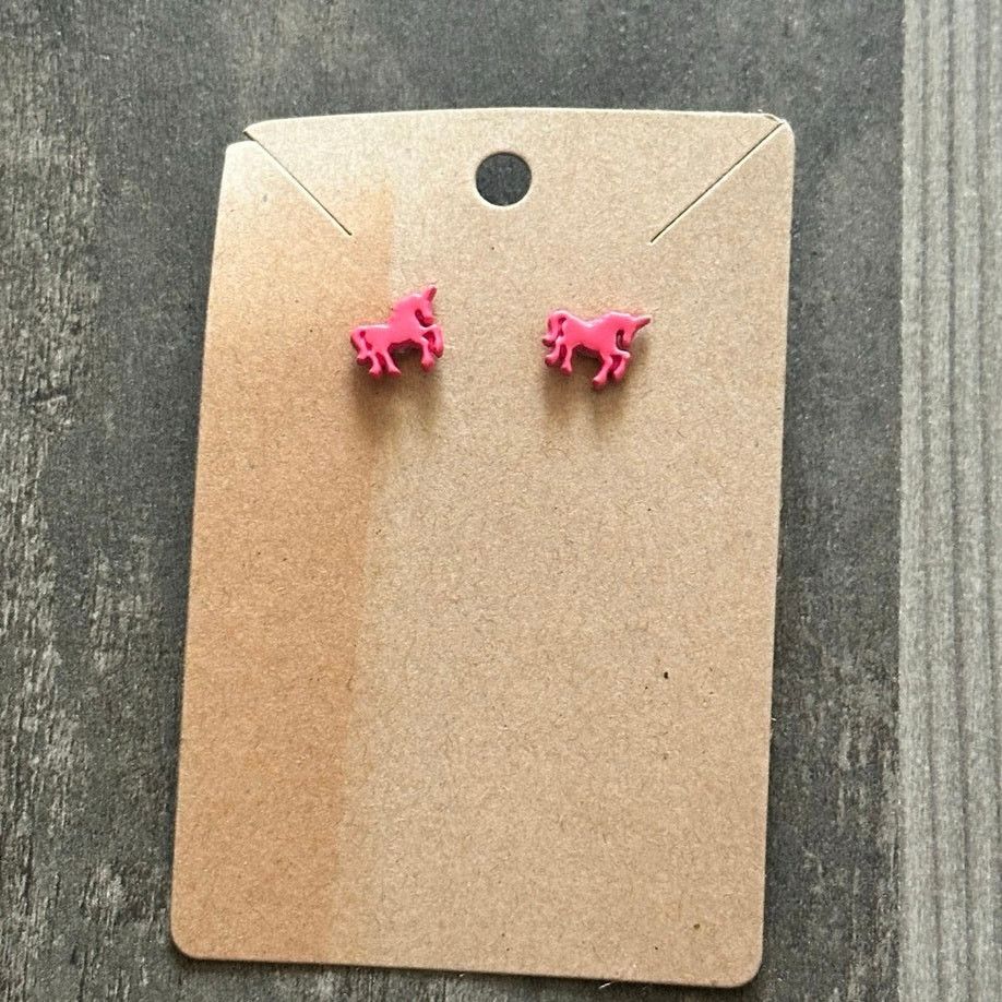 Other pink unicorn stud earrings Size ONE SIZE - 1 Thumbnail