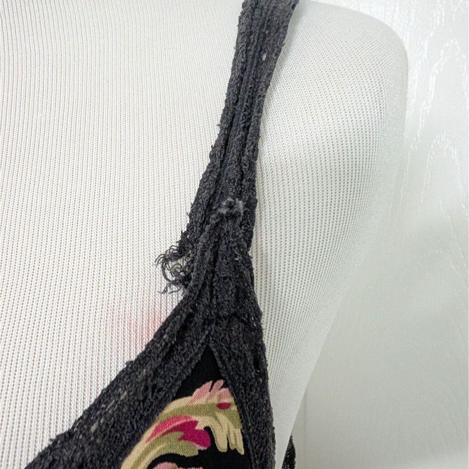 Oscar De La Renta Vintage Oscar De La Renta Nightgown Womens Small Black Flora Size S / US 4 / IT 40 - 3 Thumbnail