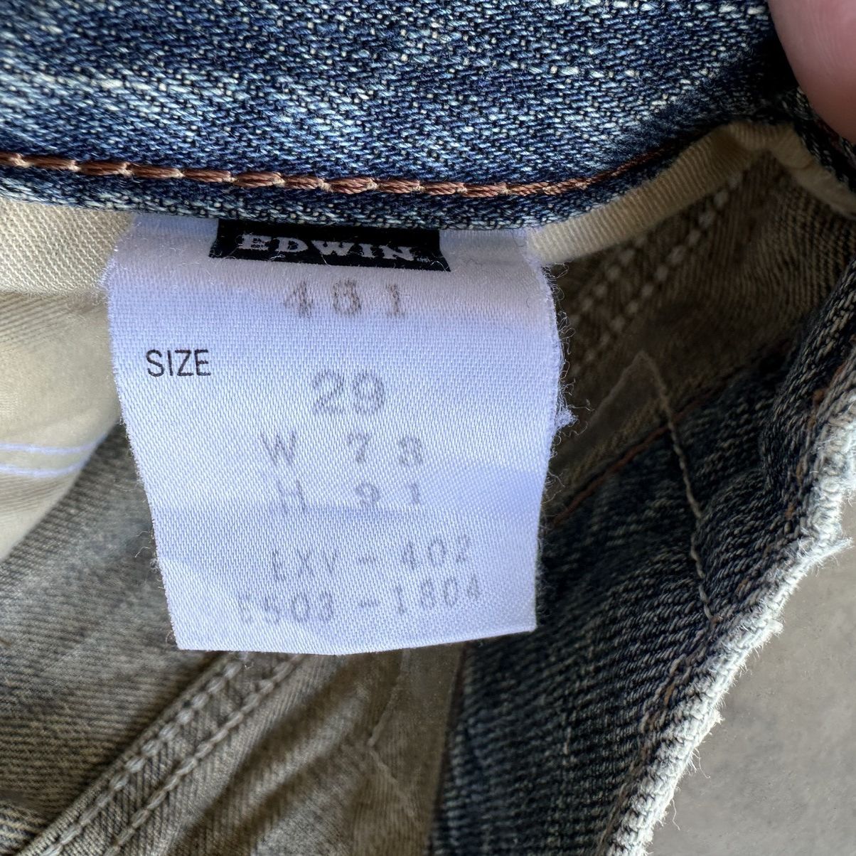 Edwin × Jean × Vintage Vintage Edwin Distressed Faded Denim Jean Pant W29 Size US 29 - 7 Thumbnail