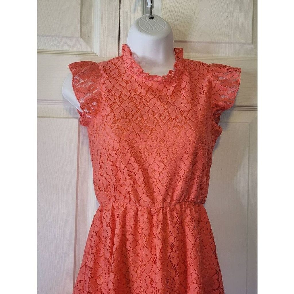 Other Coral Lace Dress Size M / US 6-8 / IT 42-44 - 2 Thumbnail