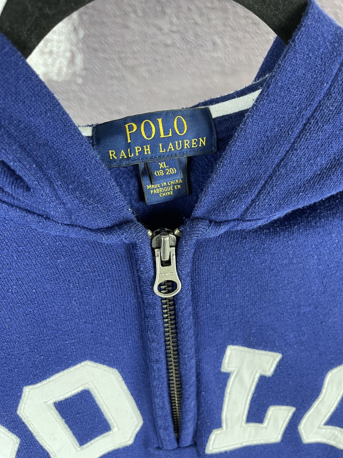 Polo Ralph Lauren Polo Ralph Lauren blue big logo 1/4 zip hoodie Size US S / EU 44-46 / 1 - 7 Thumbnail