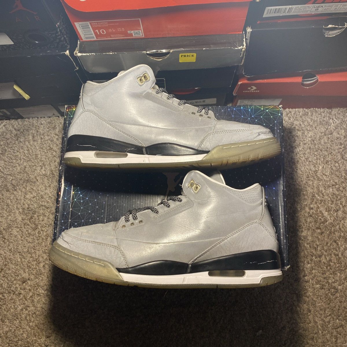 Jordan Brand × Nike × Vintage Jordan 3 lab3 reflective Size US 11.5 / EU 44-45 - 3 Thumbnail