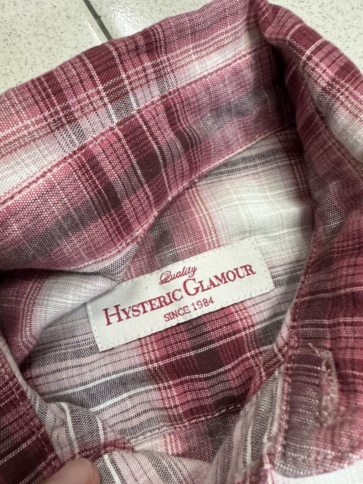 Hysteric Glamour HYSTERIC GLAMOUR SHADOW PLAID BUTTON UP SHIRT Size M / US 6-8 / IT 42-44 - 3 Thumbnail