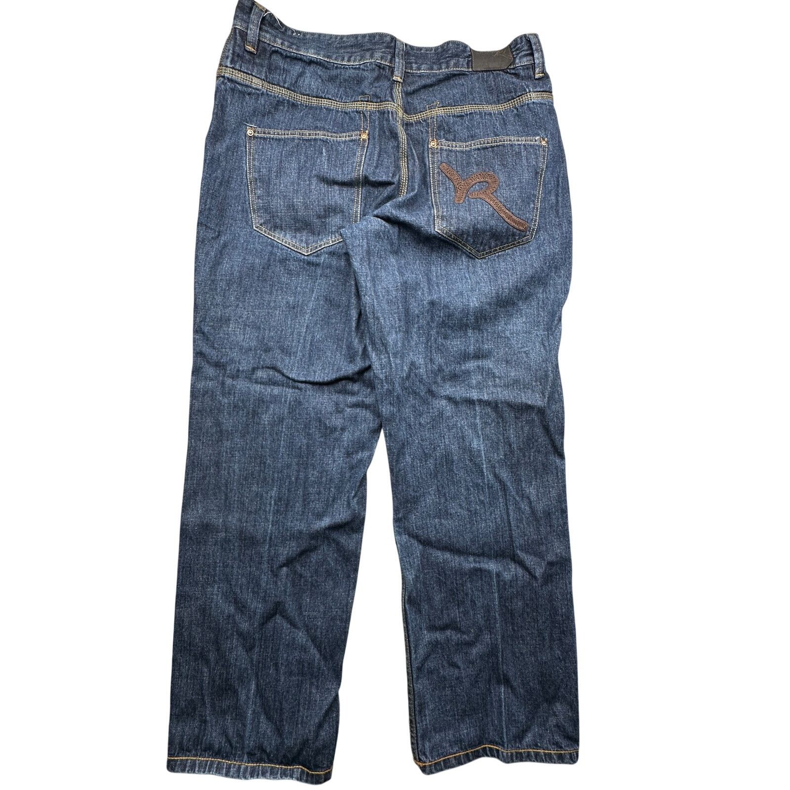 Rocawear Vintage Rocawear Dark Blue Logo Embroidered Jeans Men 40x32 Size US 40 / EU 56 - 1 Thumbnail
