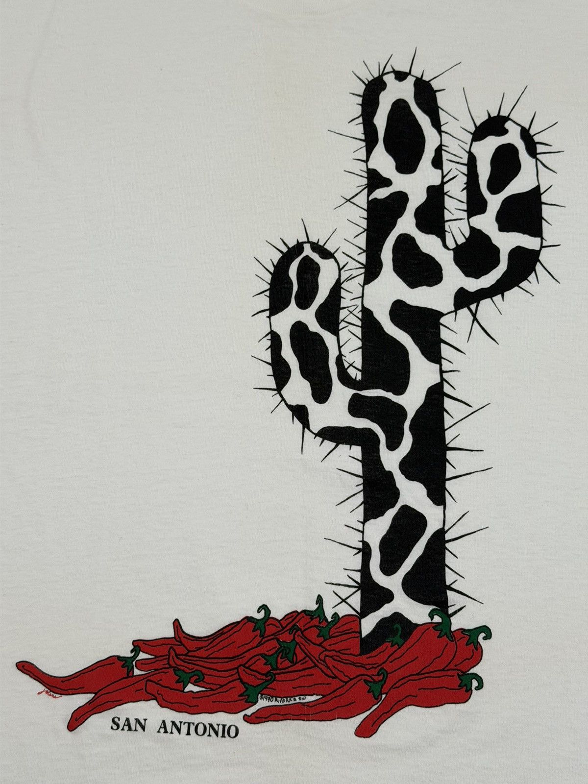 Vintage Vintage 90s San Antonio Cactus Chili Pepper Graphic Tee XL Size US XL / EU 56 / 4 - 5 Thumbnail