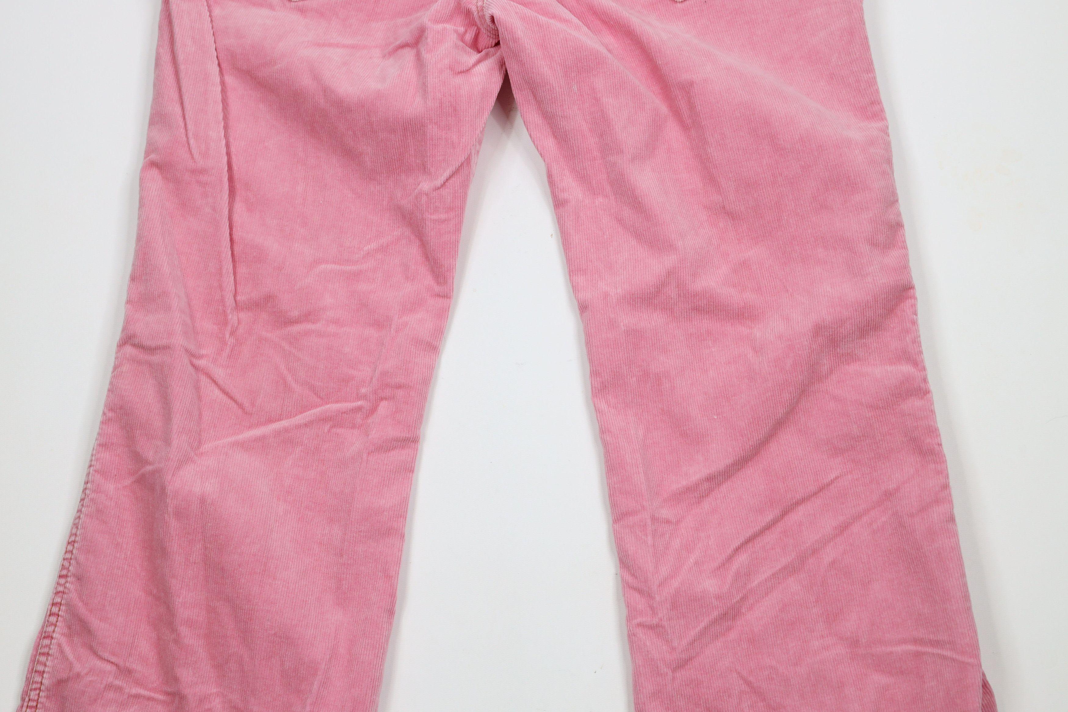 Vintage Vintage 90s Y2K Babydoll Flared Wide Leg Corduroy Pants Pink Size 30" / US 8 / IT 44 - 12 Thumbnail
