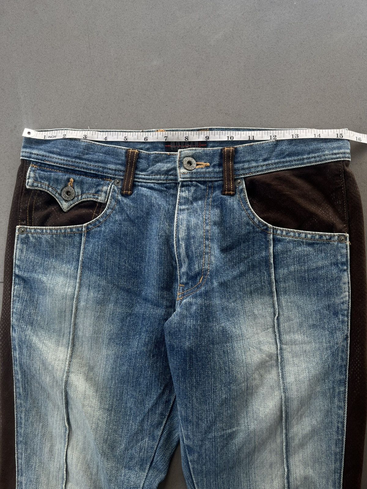 If Six Was Nine × Le Grande Bleu (L.G.B.) × Yasuyuki Ishii JAPANESE FLARE BOOTCUT PANTS MORGAN HOMME SNAKE LEATHER Size US 30 / EU 46 - 13 Thumbnail