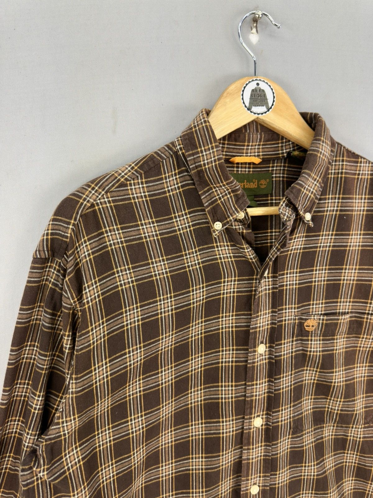 Timberland Vintage 90’s Timberland Plaid Check Flannel Shirt Button Up Size US L / EU 52-54 / 3 - 2 Thumbnail