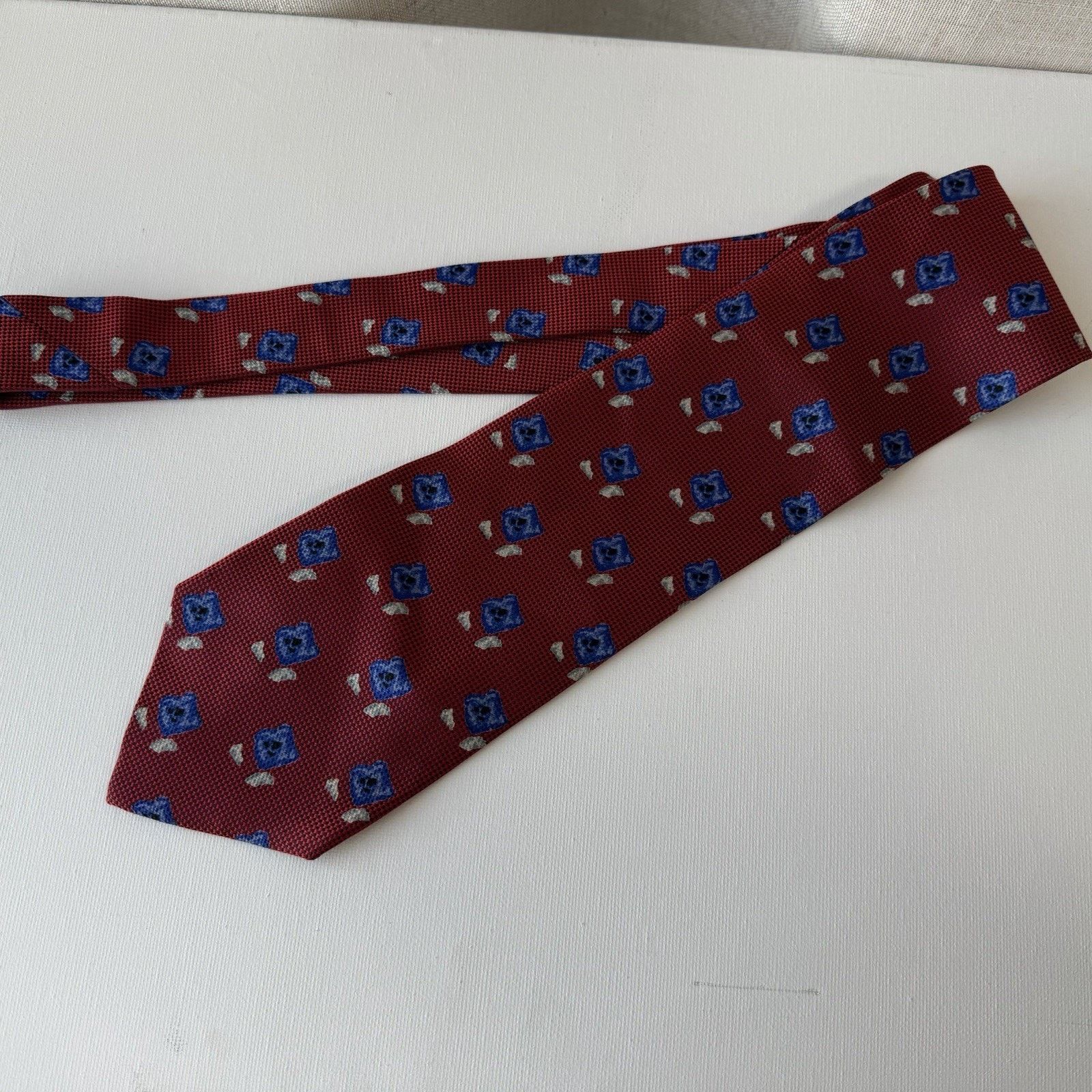 Vintage Biella Silk Tie Made in Italy for Britches of Georgetown VTG Size ONE SIZE - 3 Thumbnail