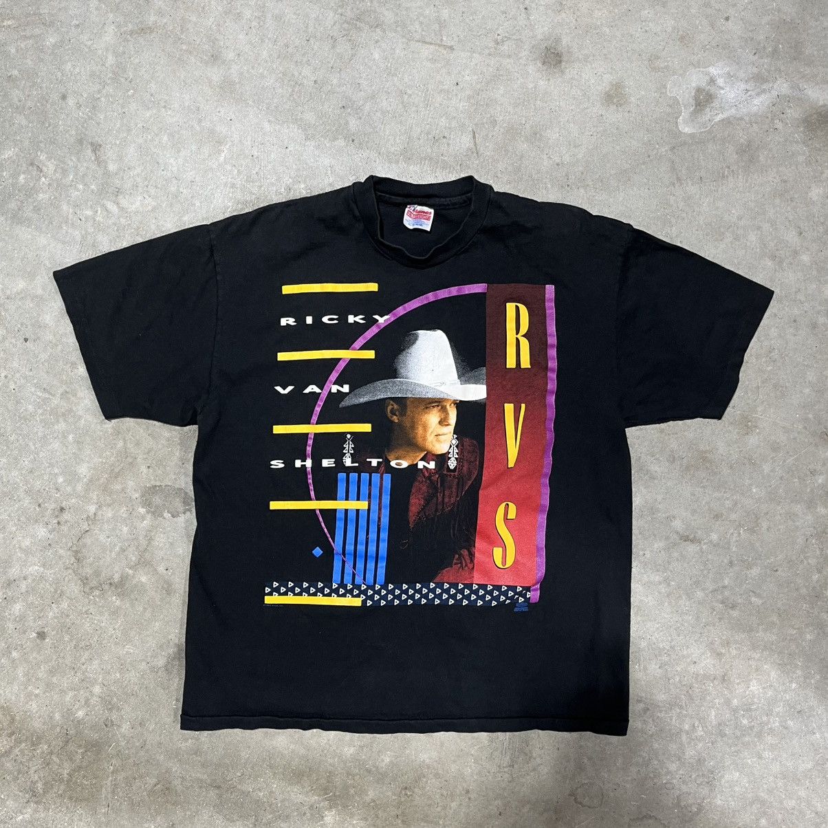 Band Tees × Hanes × Vintage Ricky Van Shelton Single-Stitch 80s/90s T-Shirt - Men's XL Size US XL / EU 56 / 4 - 1 Thumbnail