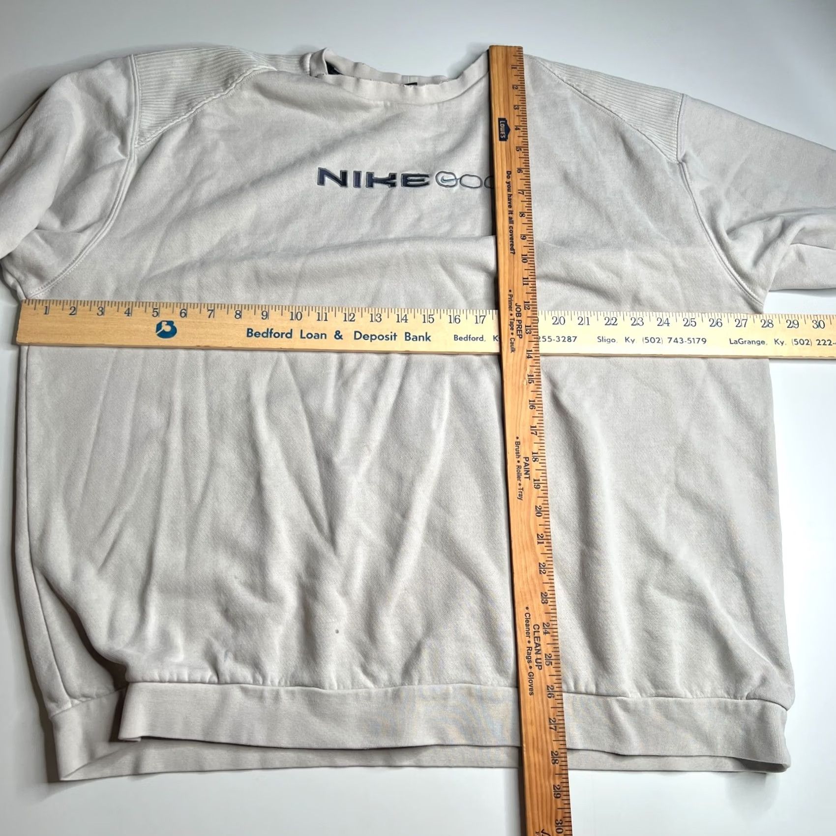 Nike VINTAGE Nike ECO Sweatshirt 2XL Beige Crewneck Men's Sweatshirt 90s Nike ECO 2000s Logo Size US XXL / EU 58 / 5 - 3 Thumbnail