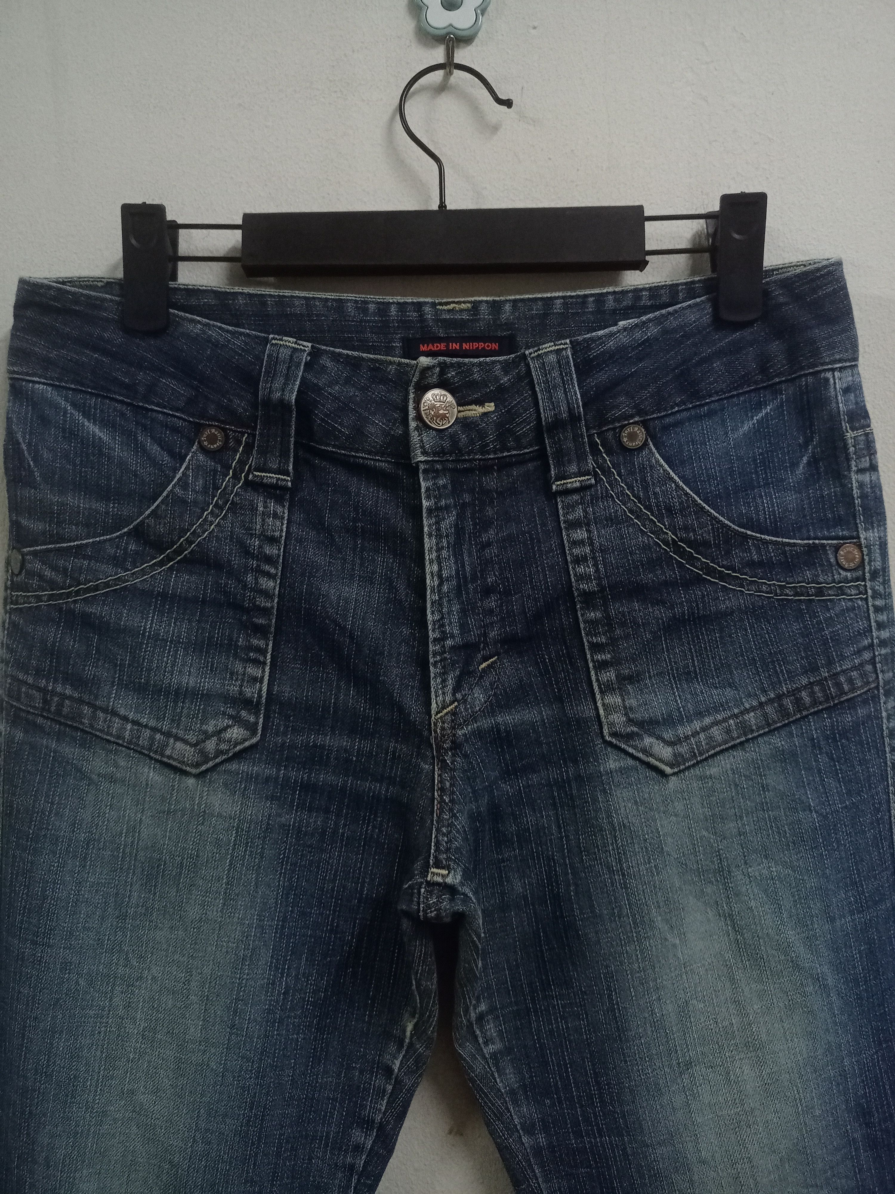Japanese Brand Vintage Japanese Blue Way Fatigue Style Flare Jeans 30x29 Size US 30 / EU 46 - 4 Thumbnail