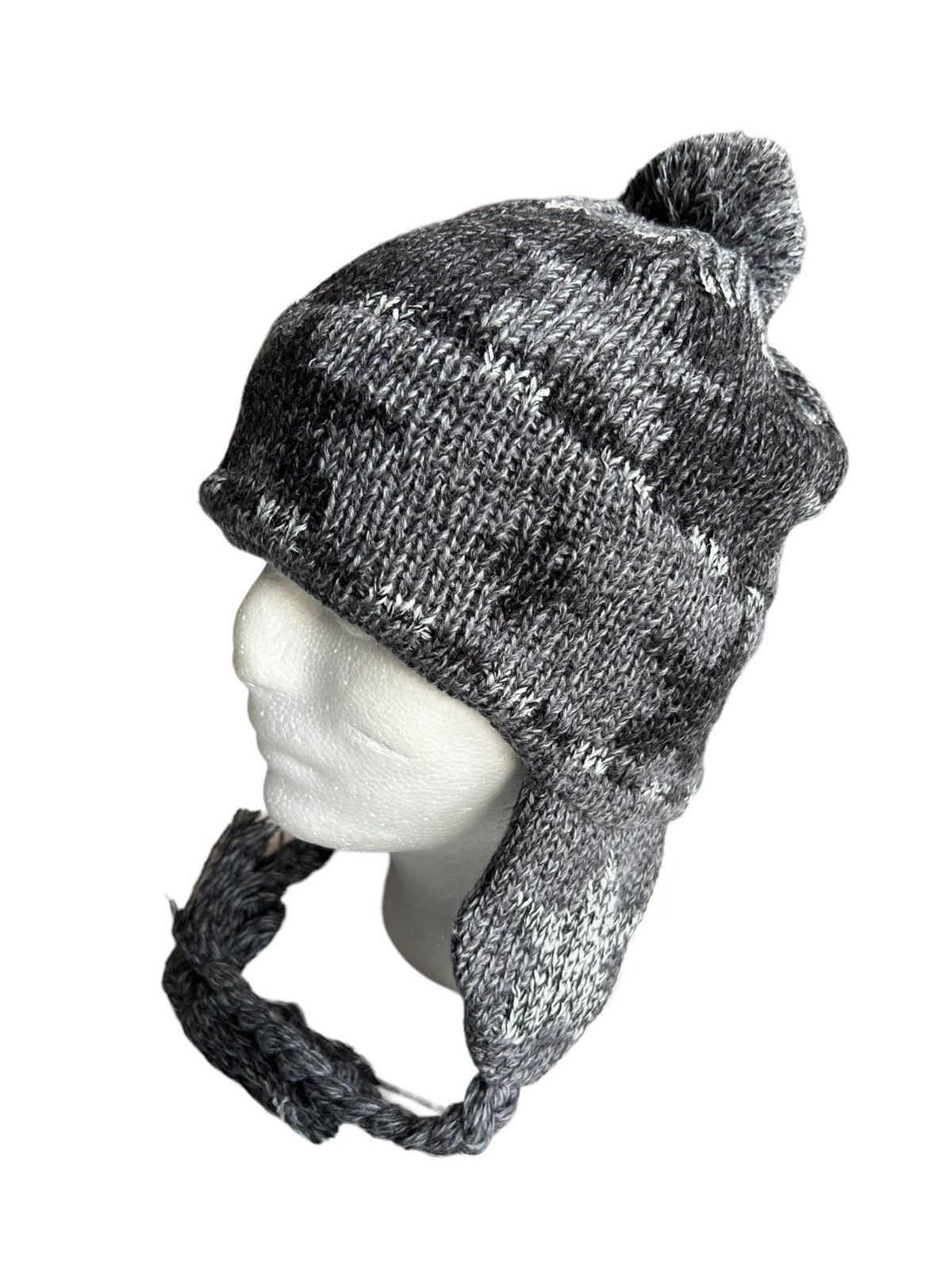 Japanese Brand Handmade Knitted Camo Beanie Hats Size ONE SIZE - 1 Thumbnail