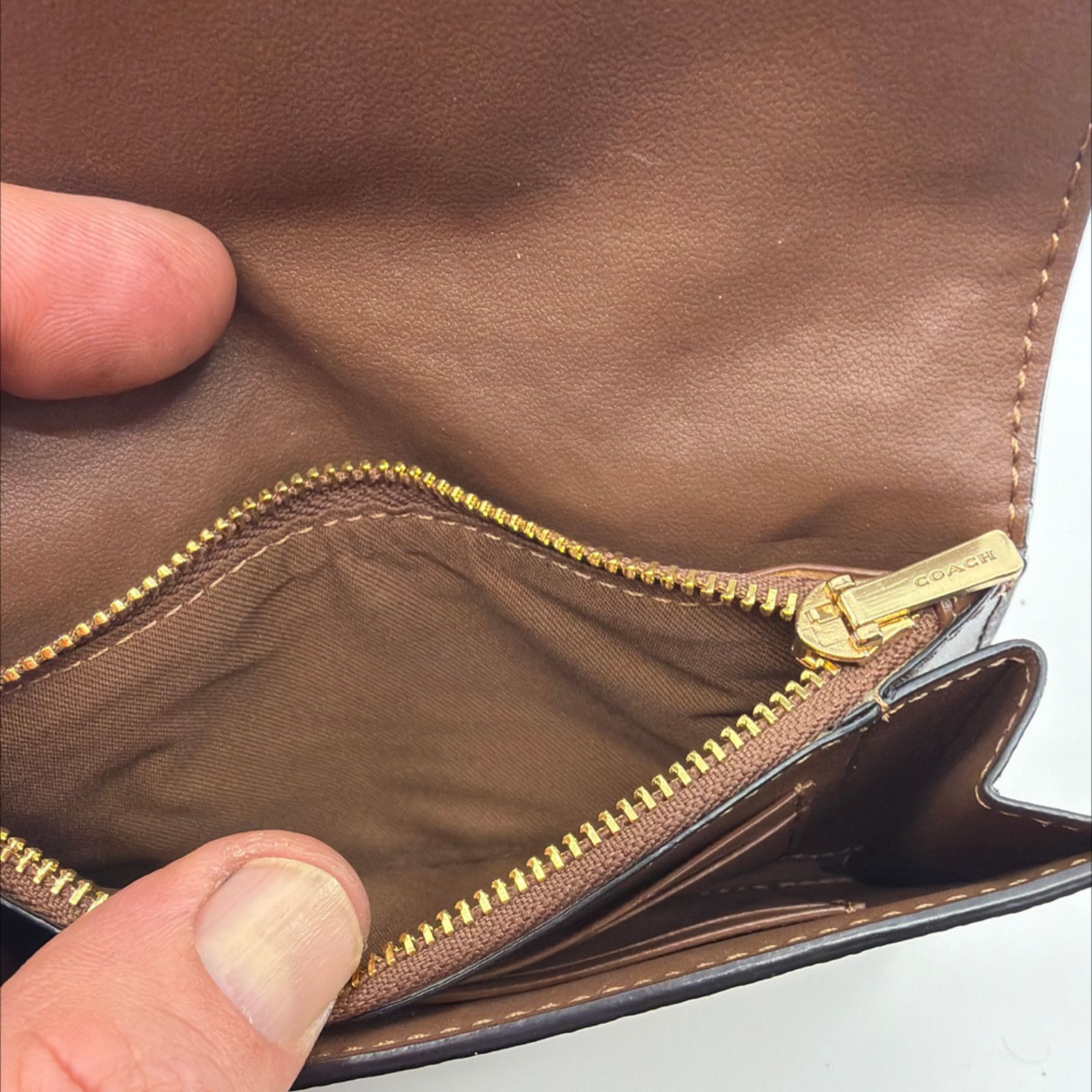 Coach Coach Buckle Small Wallet Brown Signature Canvas Size ONE SIZE - 8 Thumbnail