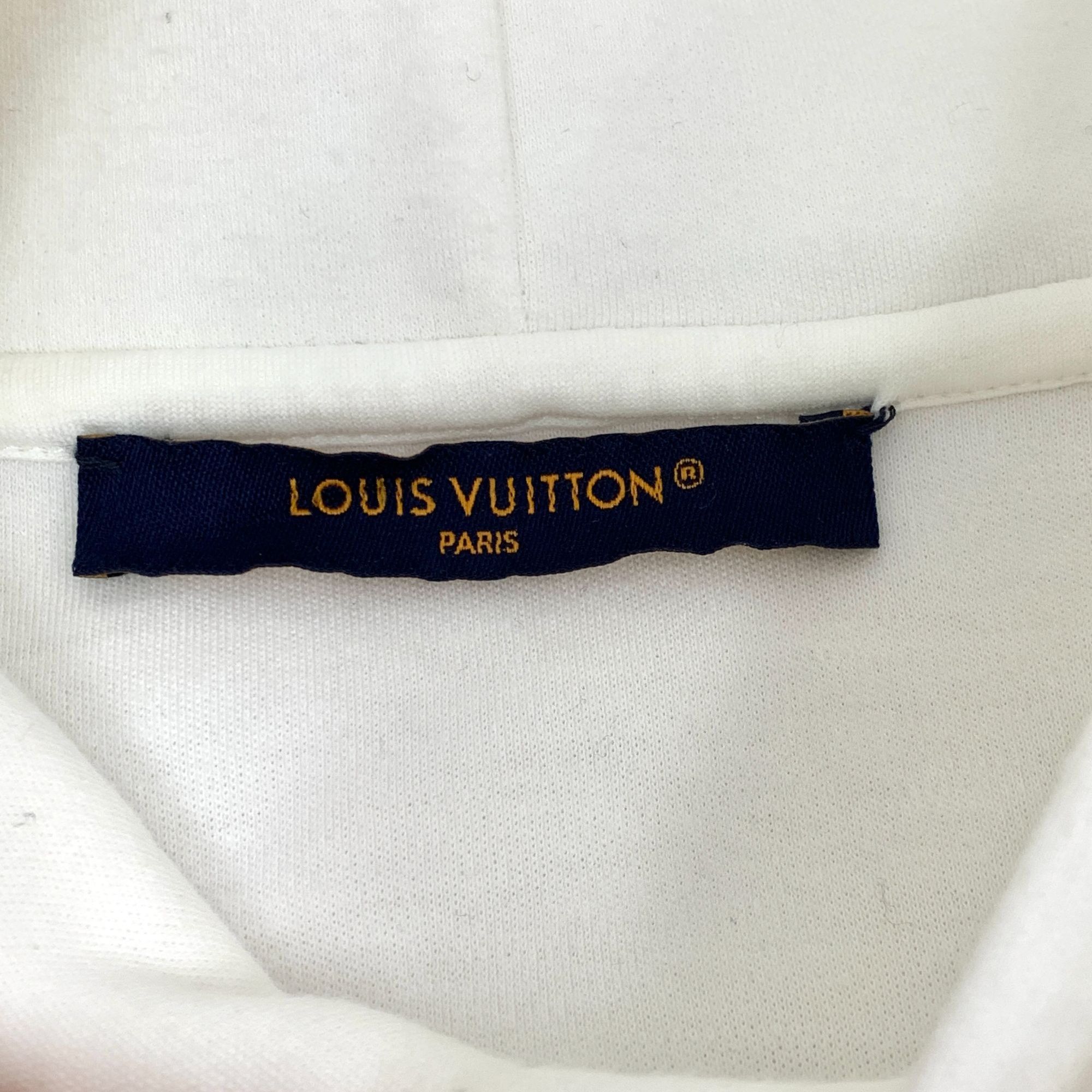 Louis Vuitton Louis Vuitton White Cotton Hooded Sweatshirt W/ Pearl Drawst Size US XXL / EU 58 / 5 - 2 Thumbnail