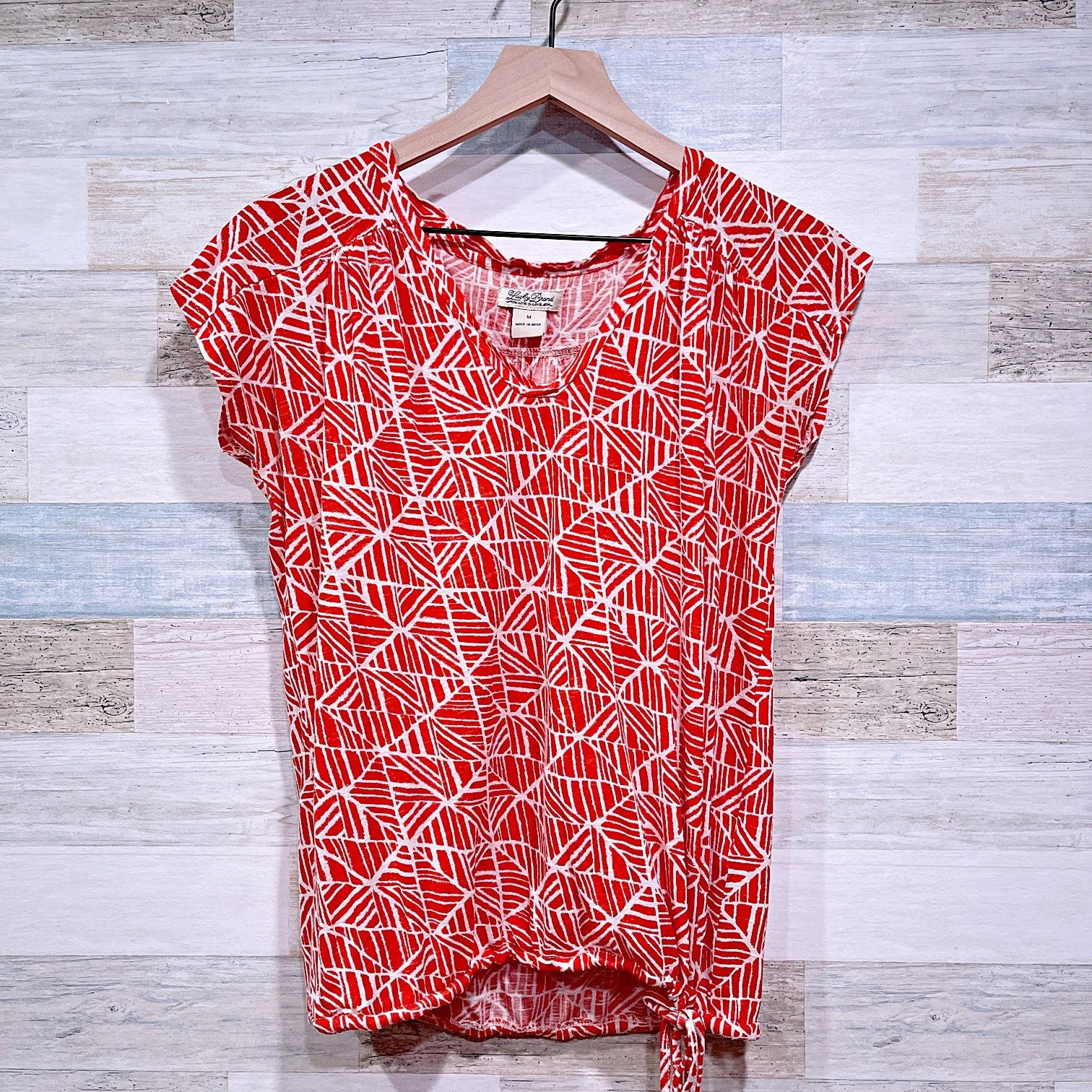 Lucky Brand Lucky Brand Marny Mosaic Tile Top Orange White Womens Medium Size M / US 6-8 / IT 42-44 - 1 Thumbnail