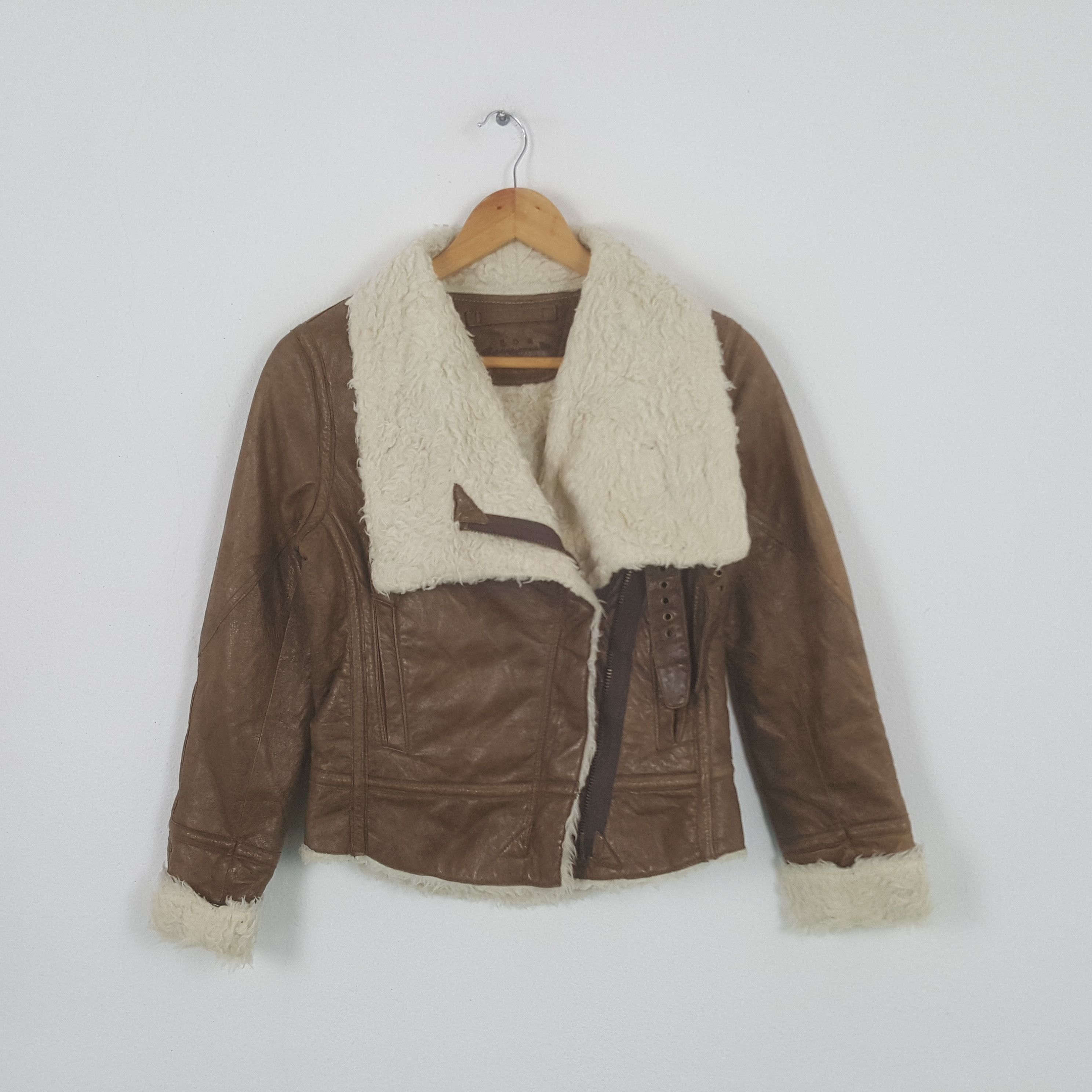 Vintage G.O.A Japanese Brand Punk Style Leather Jacket