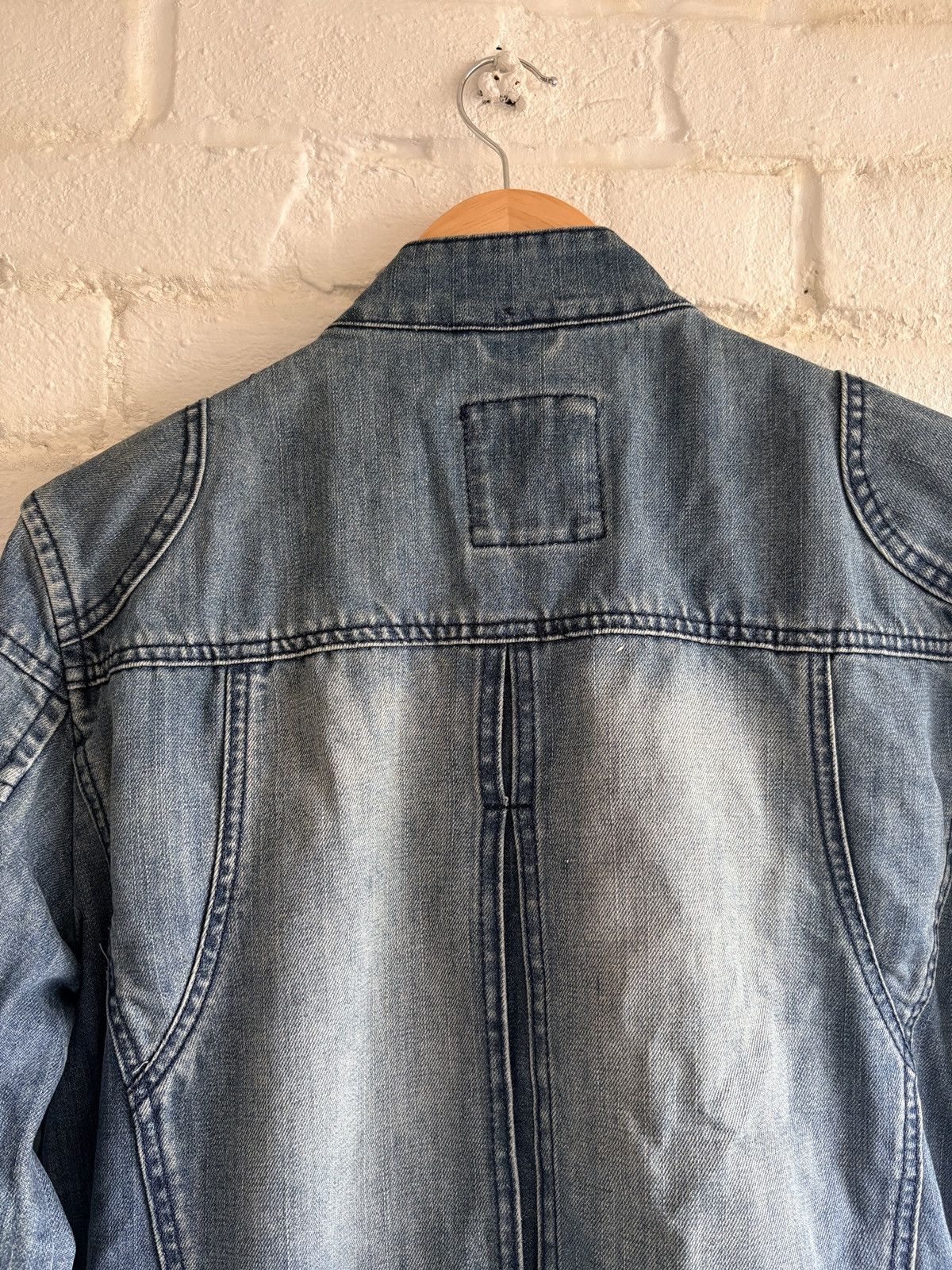 Vintage Vintage Washed Denim Biker Jacket Size L Size US M / EU 48-50 / 2 - 7 Thumbnail