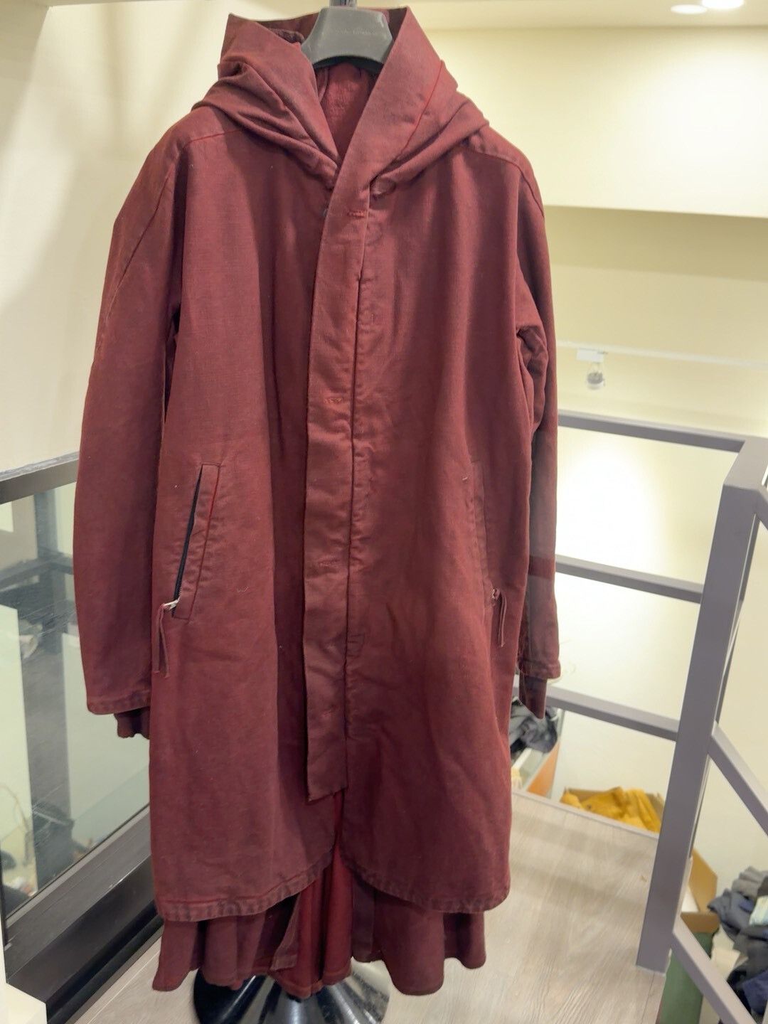 Boris Bidjan Saberi Boris Bidjan Saberi Red Hooded Jacket Size US M / EU 48-50 / 2 - 1 Thumbnail