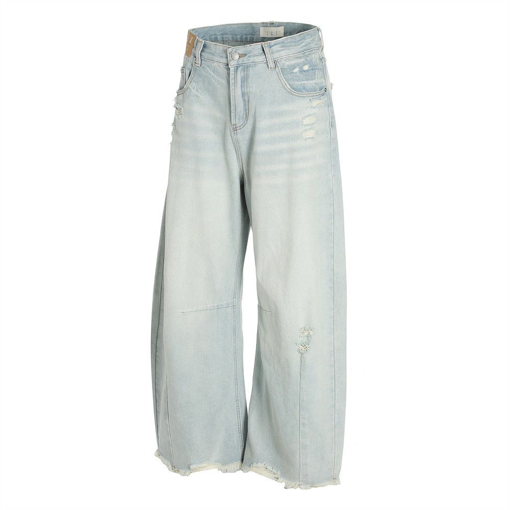 Japanese Brand × Vintage Men's retro distressed raw edge ripped punk washed jeans Size US 32 / EU 48 - 2 Thumbnail