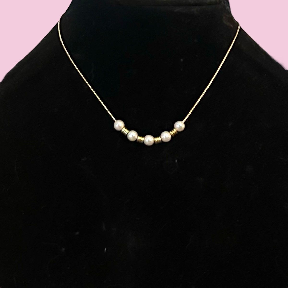Vintage Vintage gold tone chain pearl bead necklace Size ONE SIZE - 1 Thumbnail
