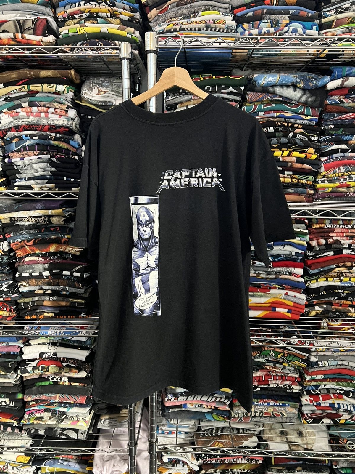 90s Captain America Mexican Bootleg Era Evil Superhero Tee