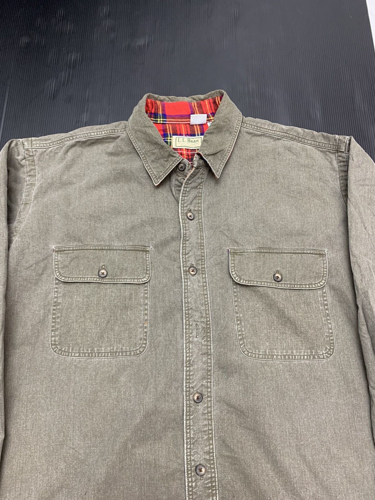 L.L. Bean Vintage 90s Made In Usa LL Bean Denim Worker Shirt Size US L / EU 52-54 / 3 - 3 Thumbnail