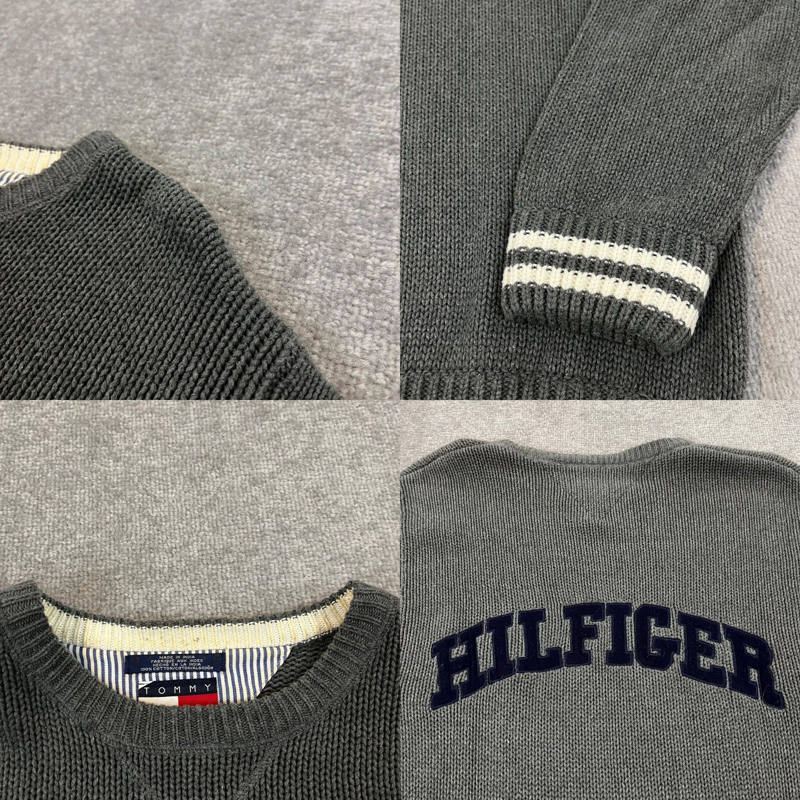 Tommy Hilfiger Tommy Hilfiger Sweater Mens 2XL Gray Heavyweight Knit Crewneck 90s Vintage Designer Classic Size US XXL / EU 58 / 5 - 8 Thumbnail