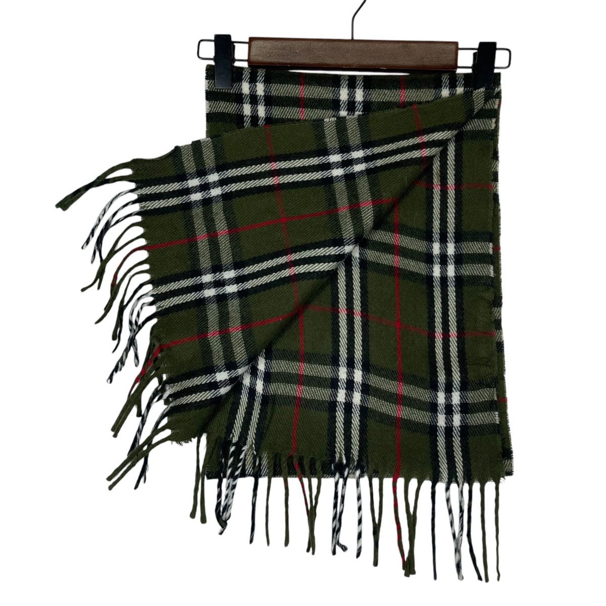 Burberry × Vintage Vintage Burberry Light Scarf Muffler Lambswool Size ONE SIZE - 6 Thumbnail