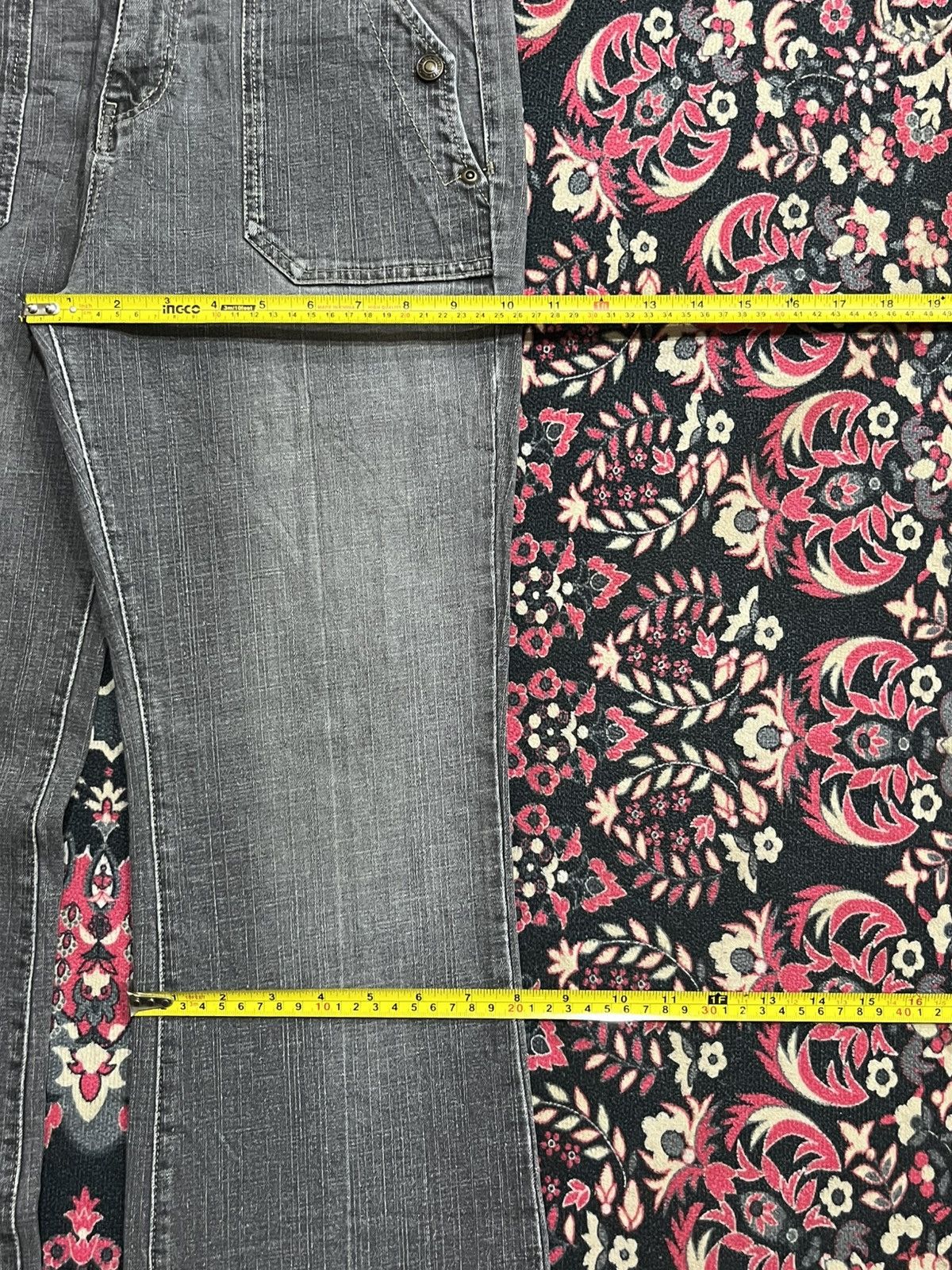 If Six Was Nine Japanese Brand Grey Washed Fatigue Style Flare Jeans Size US 30 / EU 46 - 12 Thumbnail