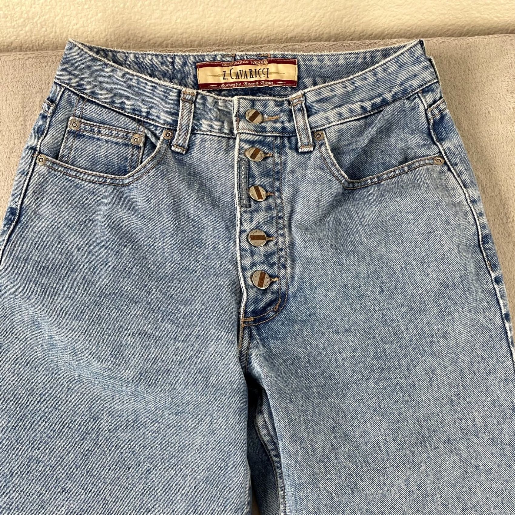 Vintage VINTAGE Z. CAVARICCI Jeans Men 30 Blue Stone Wash Tapered USA Made 28x31 Relaxed Denim 5-Pocket Mens Size US 30 / EU 46 - 6 Thumbnail