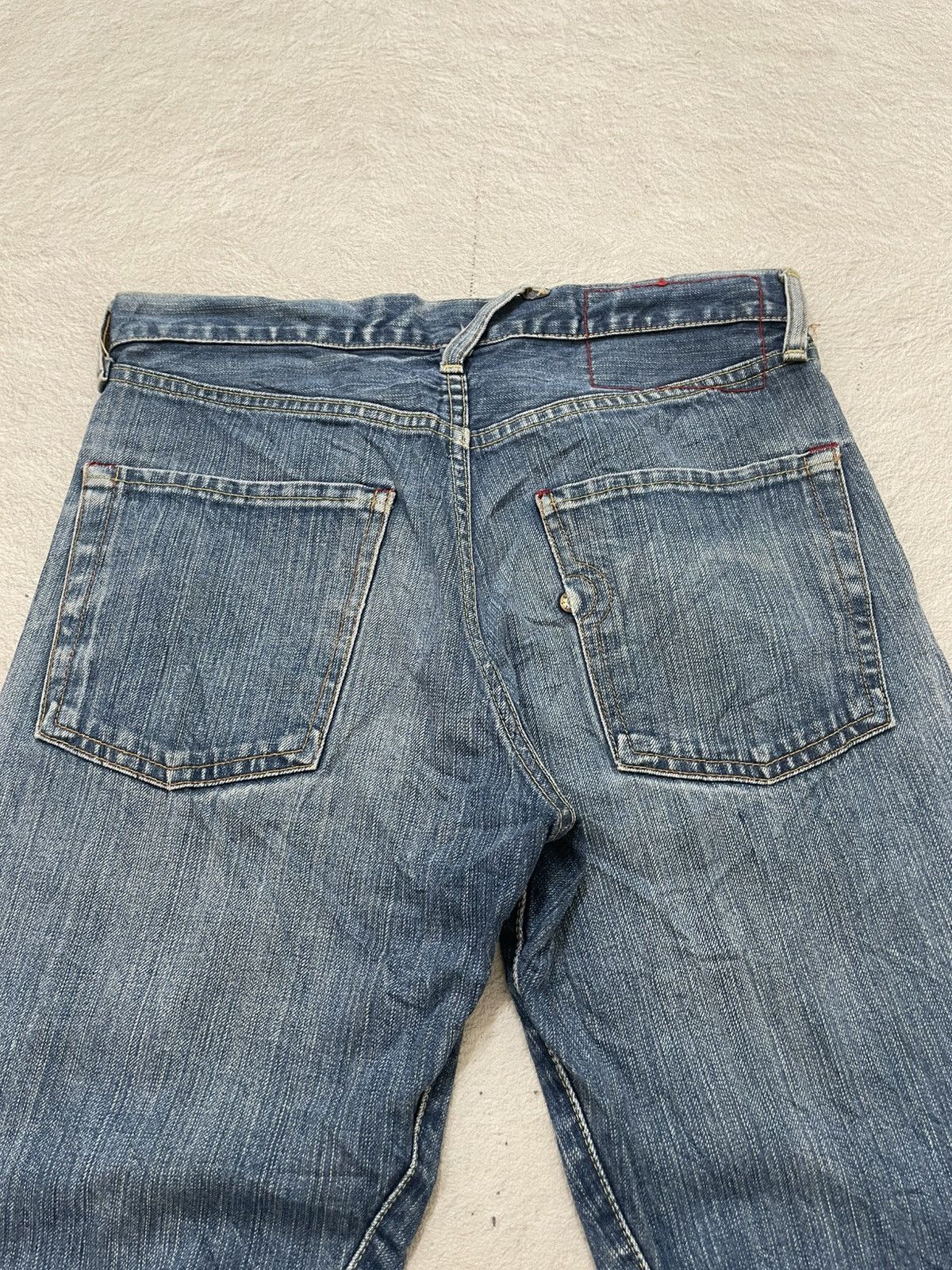 Levi's 2000s Levis 501 Distressed Denim Washed Jeans Loose Fit Y2K Size US 31 - 12 Thumbnail