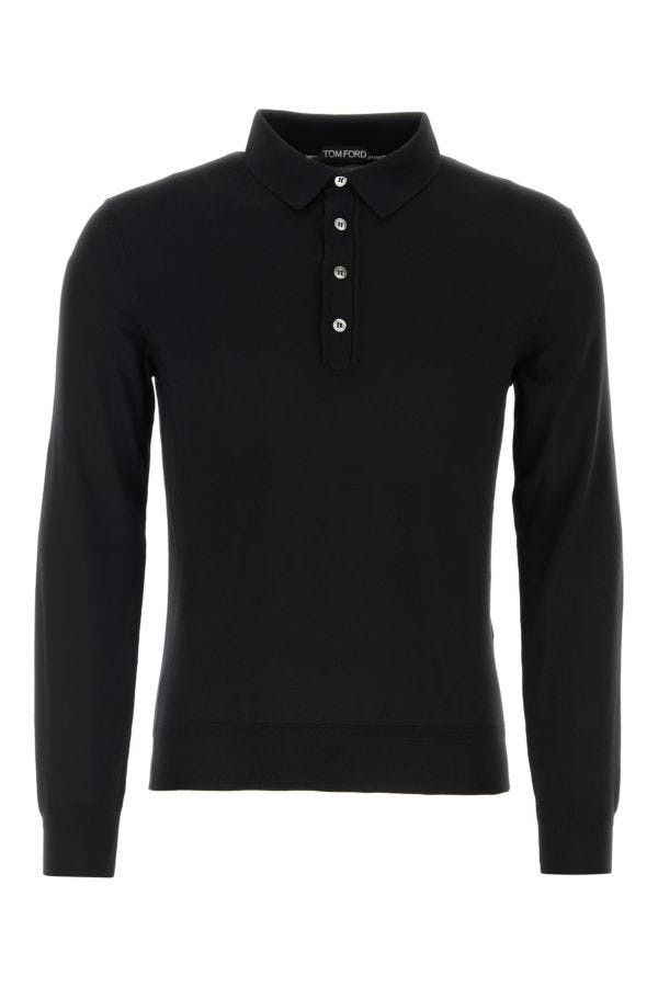 Tom Ford o1w1db10425 KPL007 Polo Shirt in Black Size US L / EU 52-54 / 3 - 1 Thumbnail