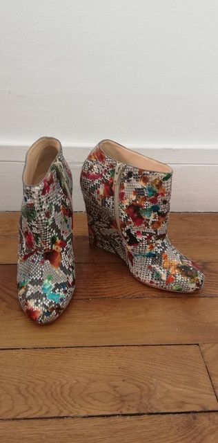 Christian Louboutin Louboutin multicolor Python booties Size US 9 / IT 39 - 1 Thumbnail