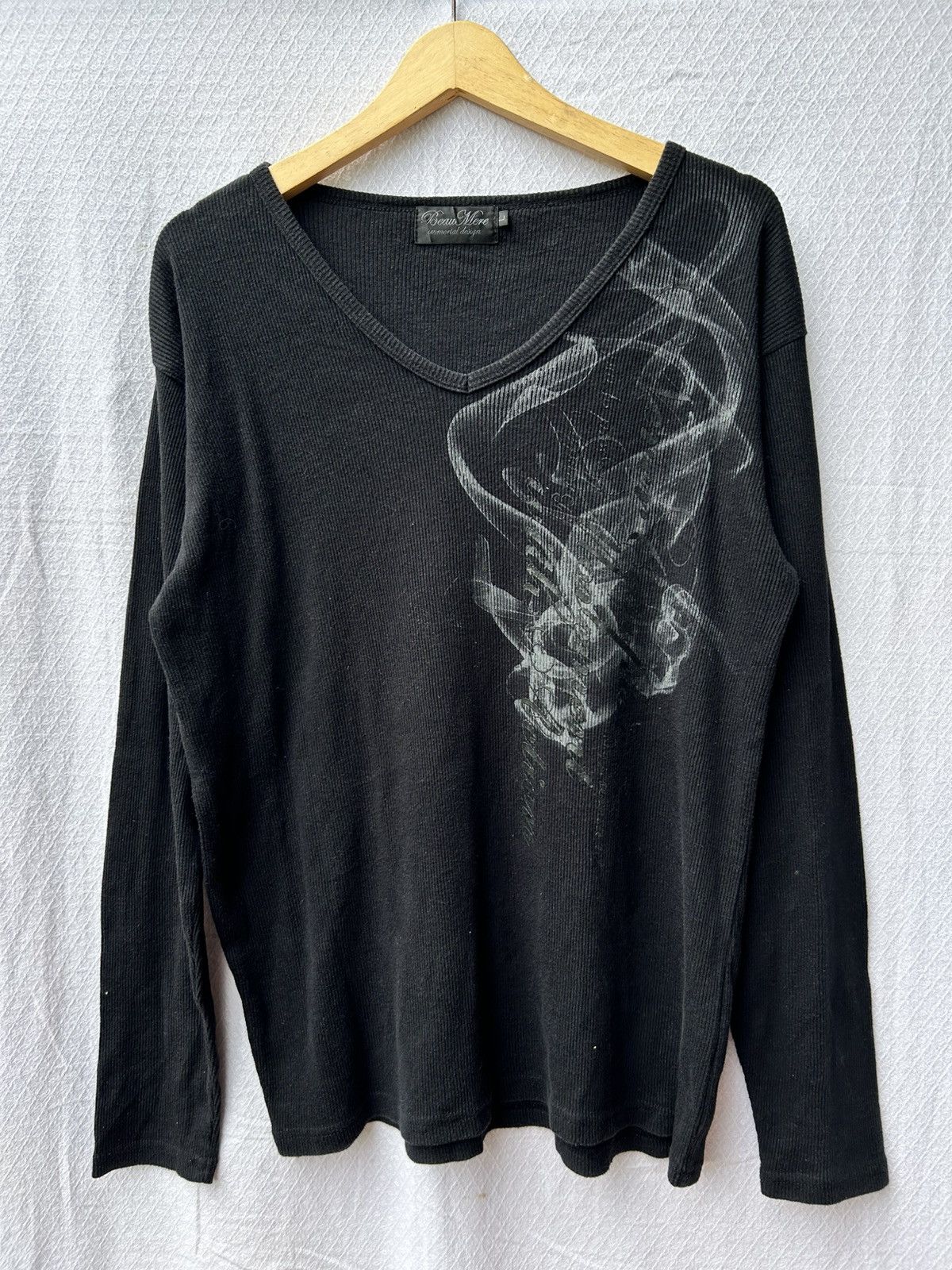 Japanese Brand Beaumere japanese longsleve poem smoke Size US L / EU 52-54 / 3 - 1 Thumbnail