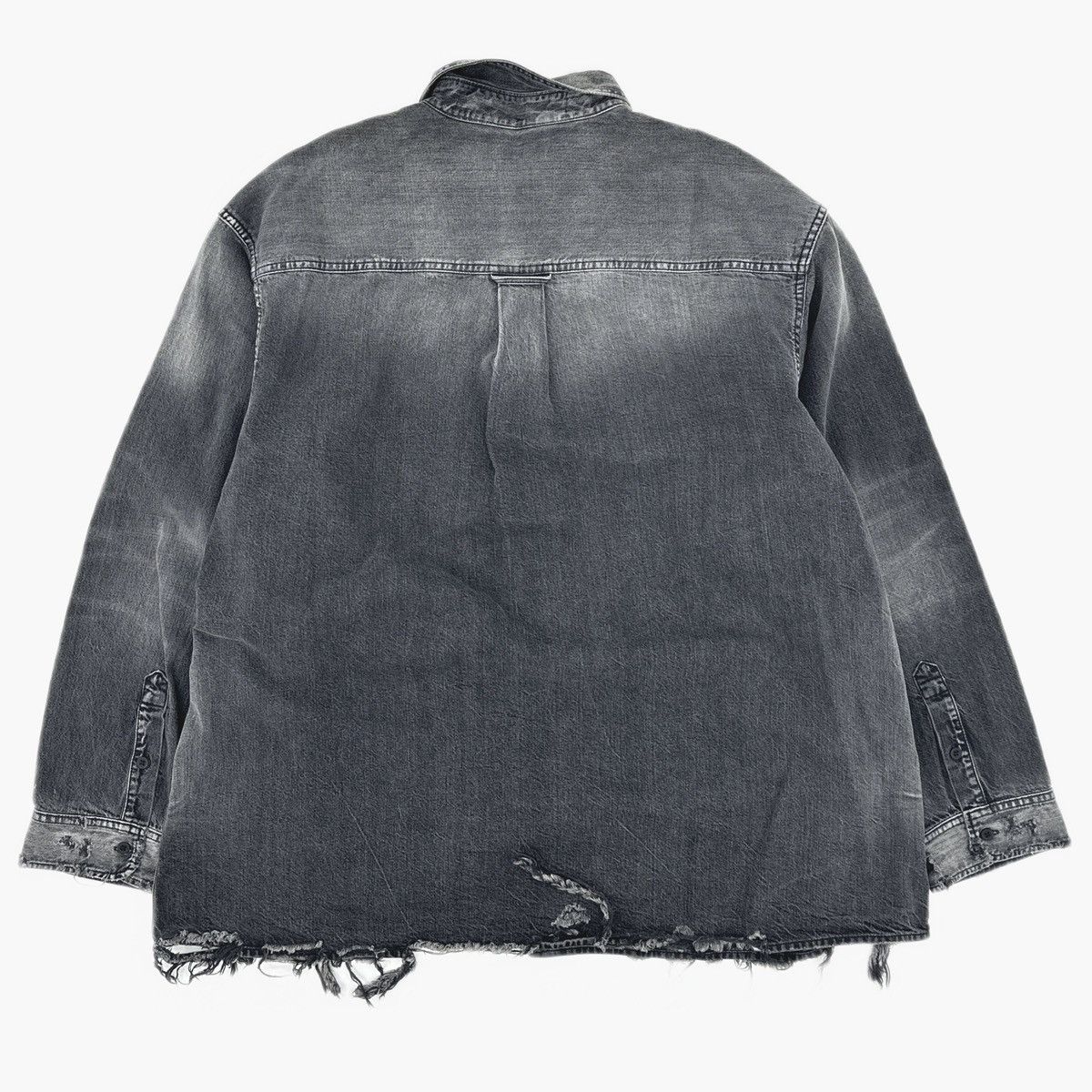 Balenciaga Balenciaga SS21 Ripped Denim Shirt Size US XS / EU 42 / 0 - 2 Thumbnail