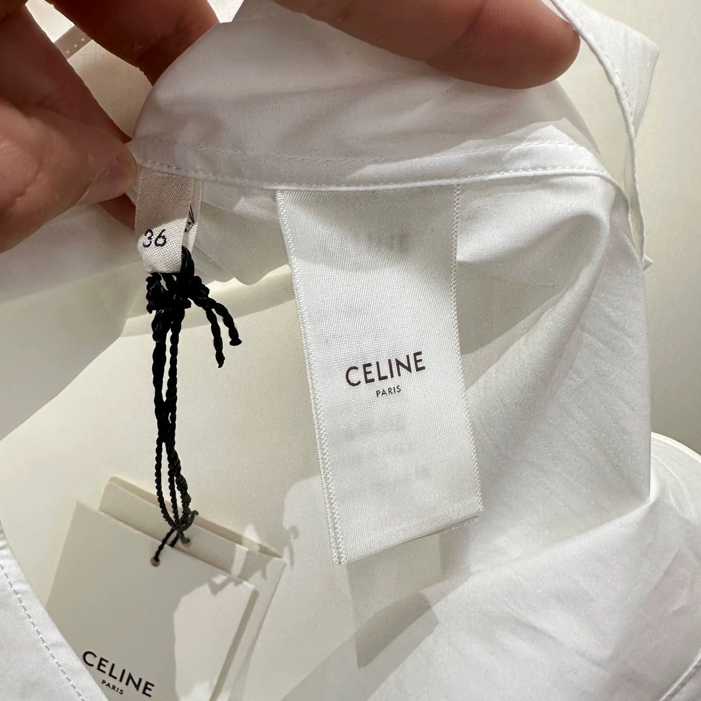 Celine Celine feb433 solid cotton long sleeve shirt 36 Size XS / US 0-2 / IT 36-38 - 4 Thumbnail