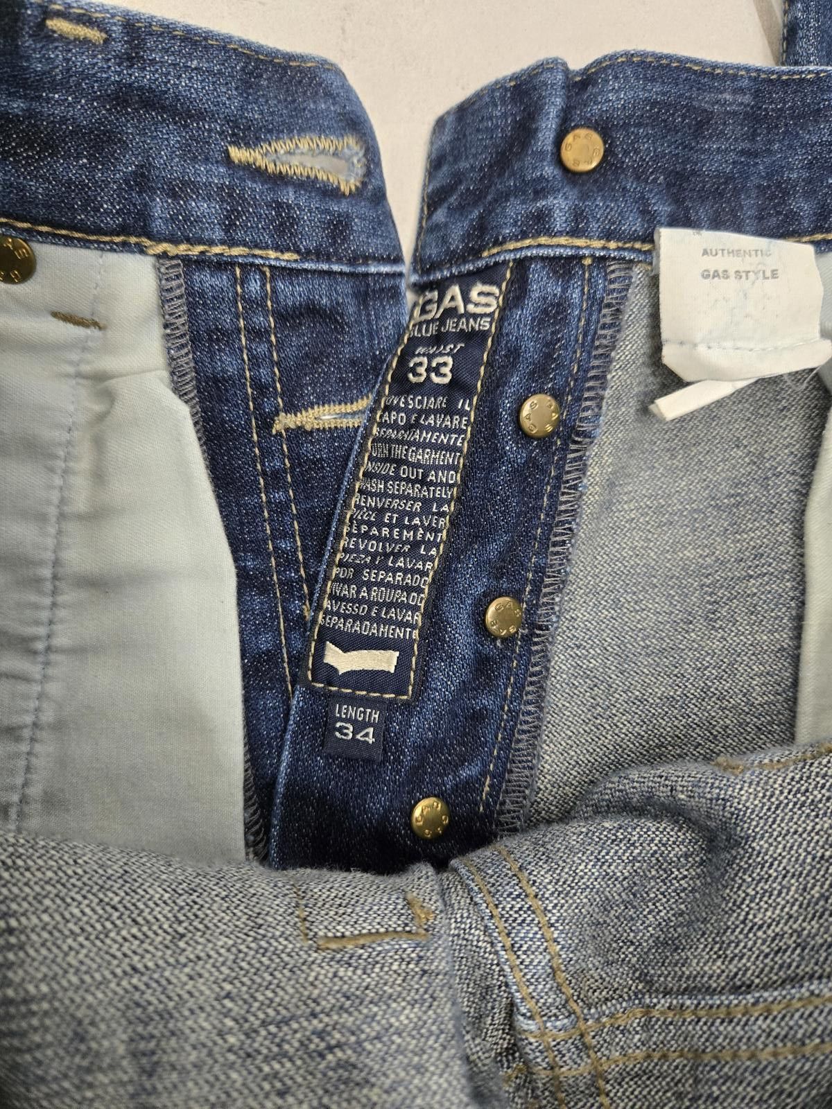 GAS GAS Jeans Men's 29 Medium Wash Straight Leg North Woodstock Size US 29 - 12 Thumbnail