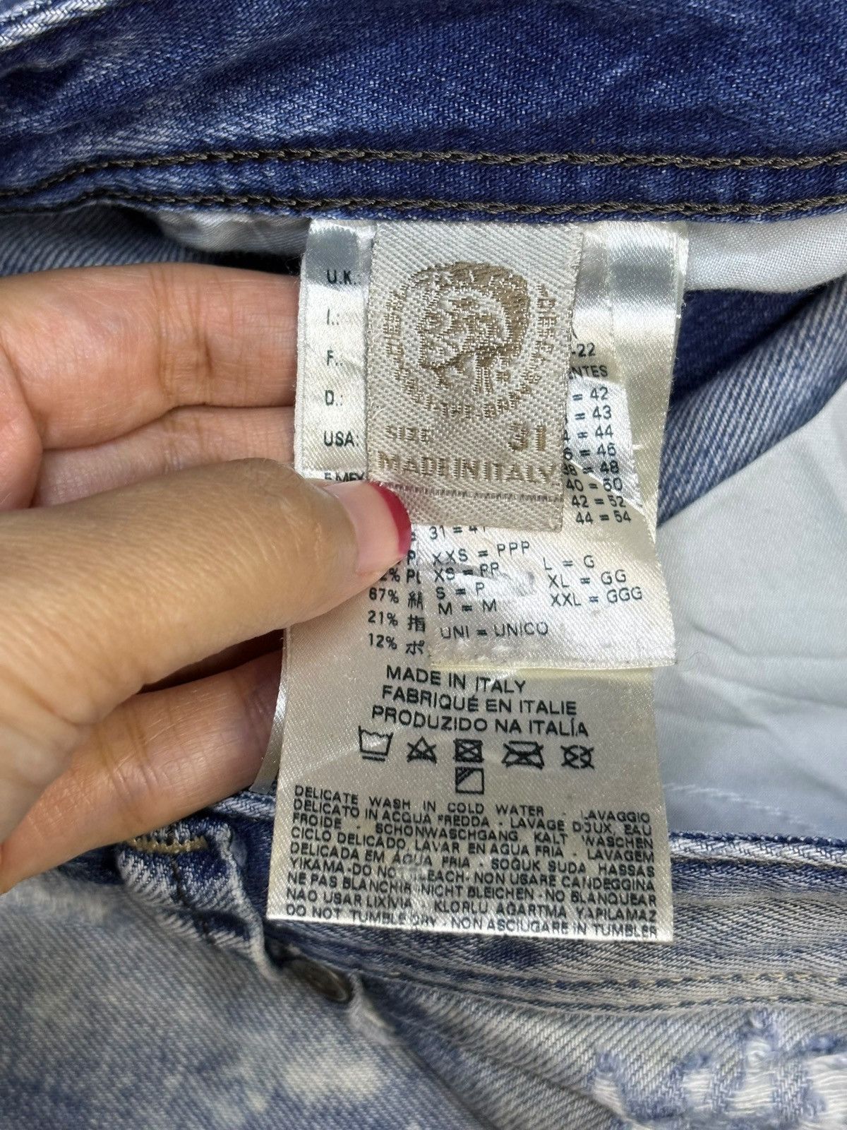 Diesel × Diesel Black Gold Vintage Italy Diesel Blue Eyecons 2013/2 Edition Jeans Size US 33 - 9 Thumbnail