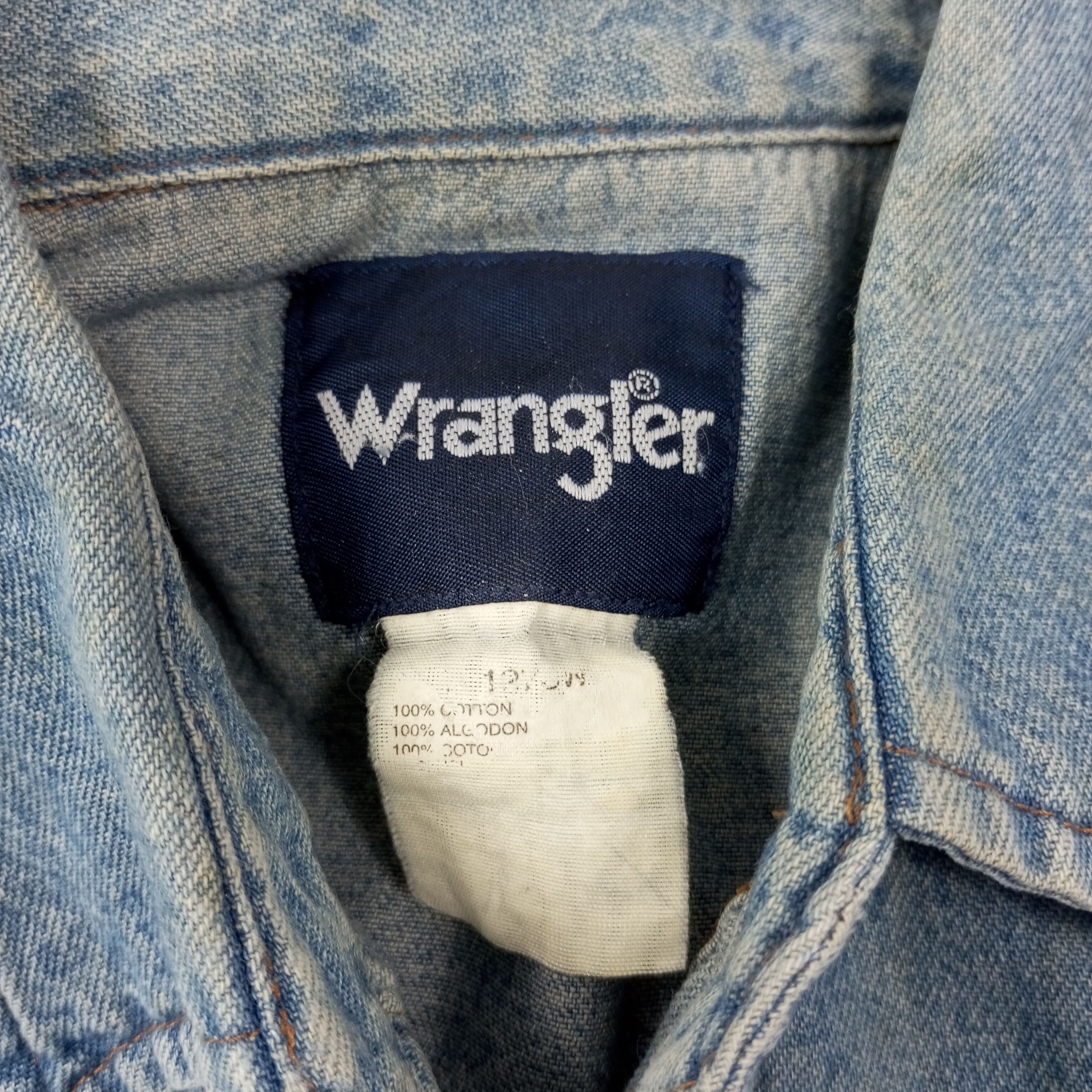 Vintage × Wrangler Wrangler Double Pocket Design Casual Shirt c219n8 Size US L / EU 52-54 / 3 - 4 Thumbnail