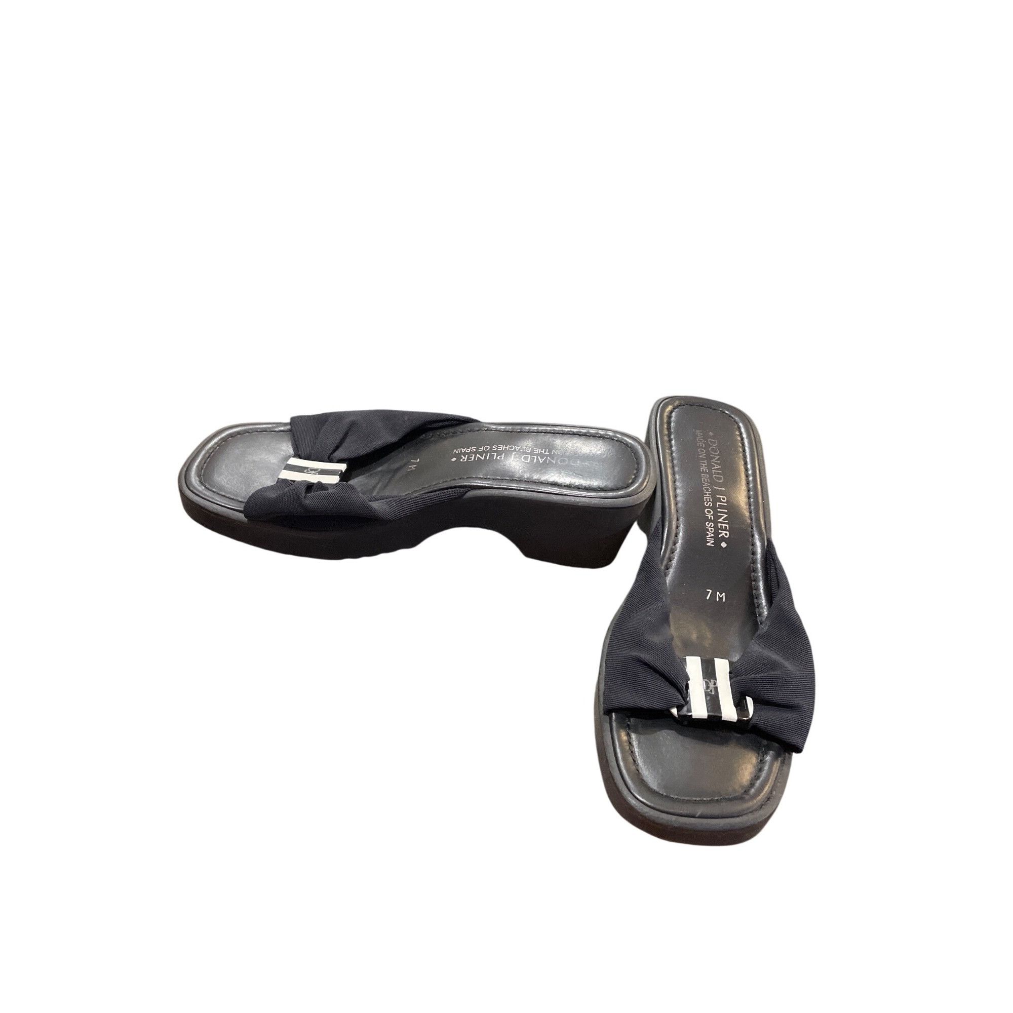 Donald Pliner Donald Pliner wms 2.5" black open toe wedge heels shoes sz 7 Size US 7 / IT 37 - 2 Thumbnail