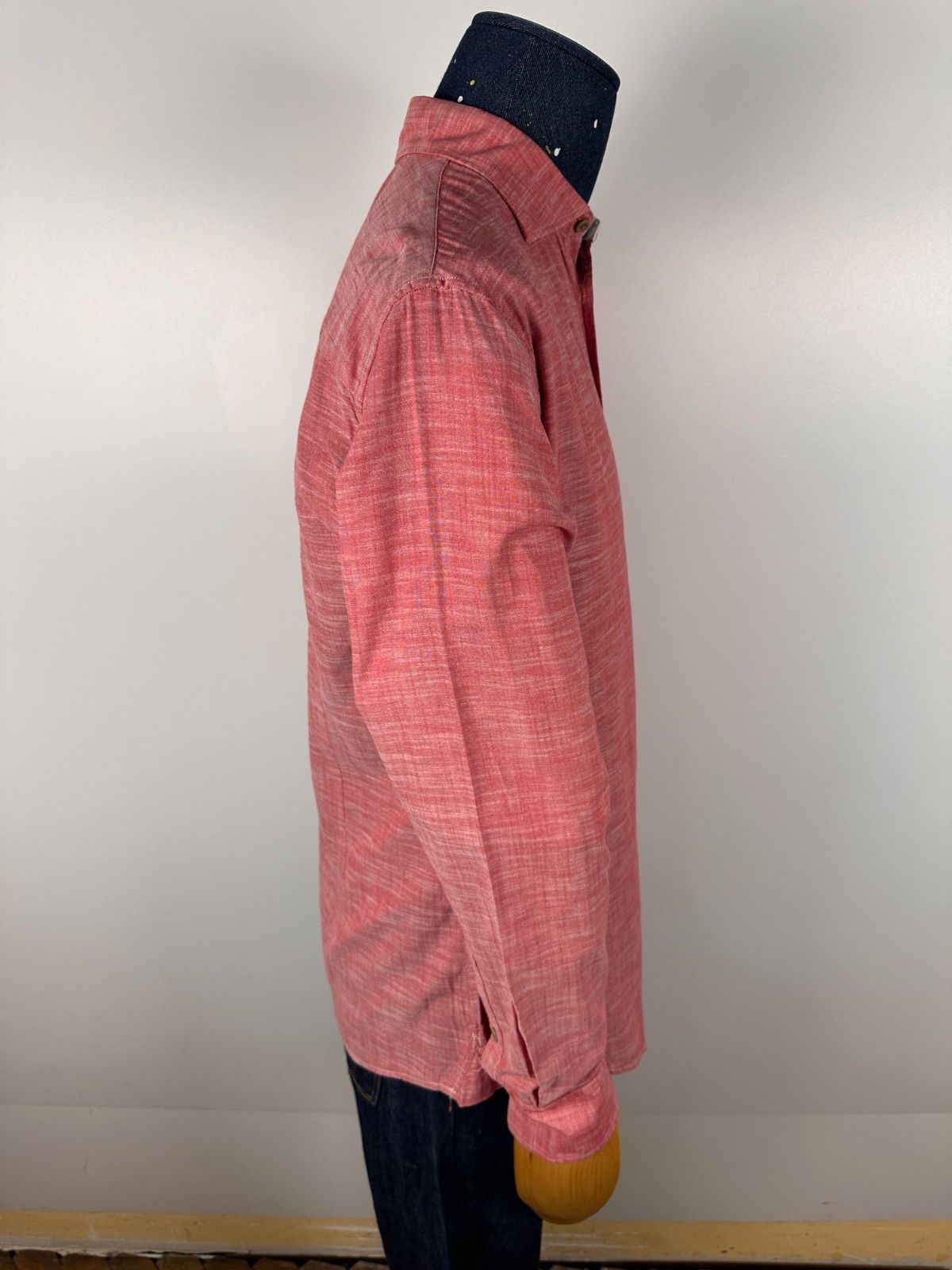 Armani Armani Jeans Shirt Button Up Long Sleeve Pink Size XL Slim Size US XL / EU 56 / 4 - 8 Thumbnail