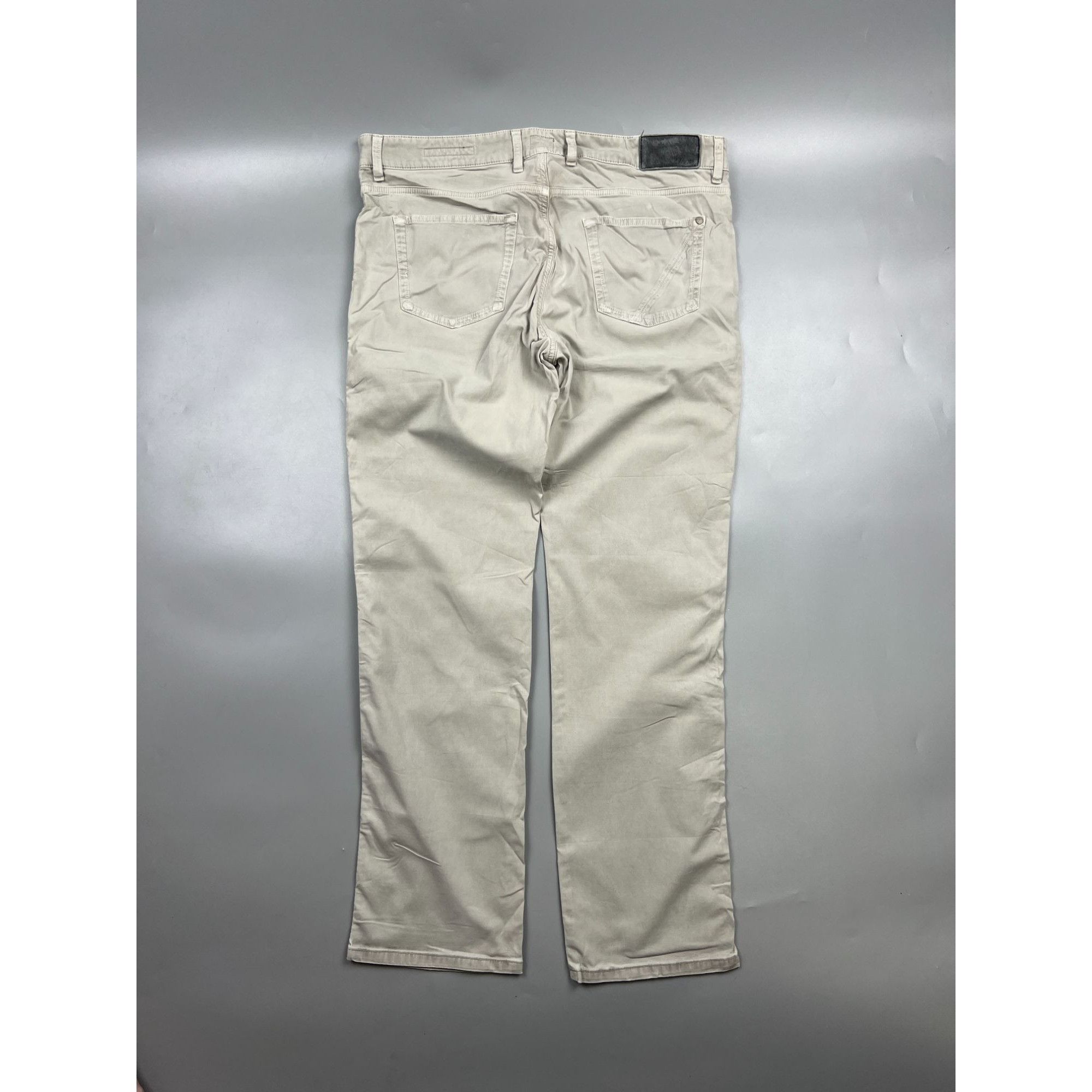 Z Zegna ZZegna Beige Cotton Pants (Y0948) Size US 35 - 15 Thumbnail