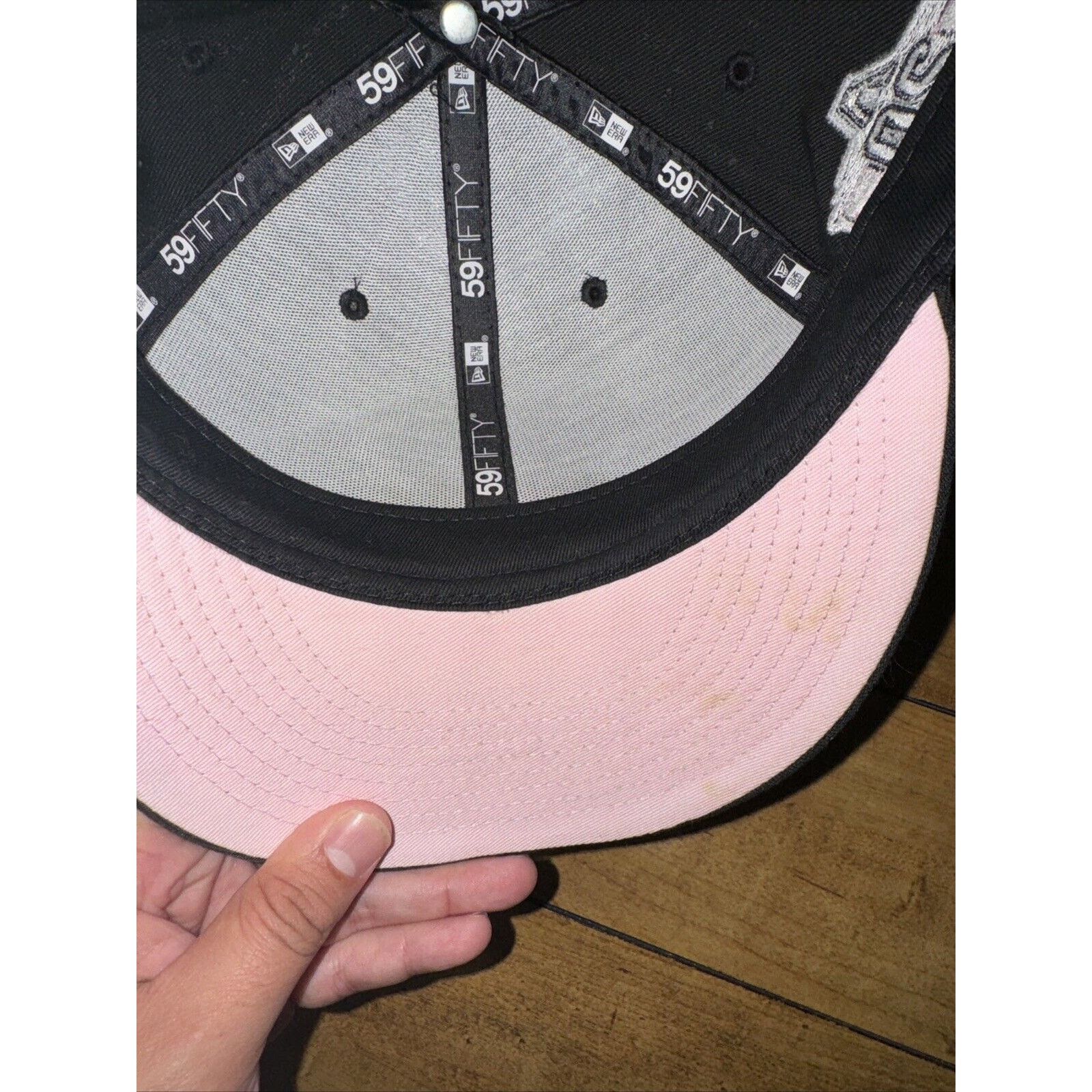 MLB × New Era Arizona Diamond Backs New Era Fitted Black Pink Brim 7 7/8 Size ONE SIZE - 8 Thumbnail