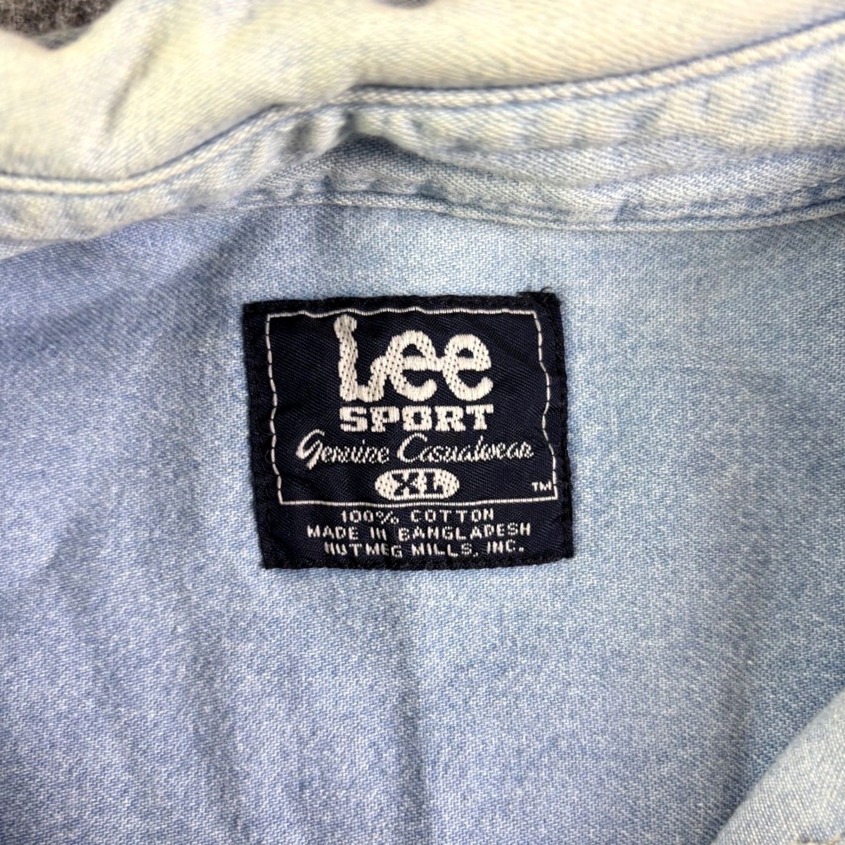 Lee VINTAGE Lee Sport Pittsburgh Steelers Denim Button Up Shirt XL Light Wash NFL 90s Mens Button-Up Collared Blue Steelers Casual Sports Retro Size US XXL / EU 58 / 5 - 5 Thumbnail