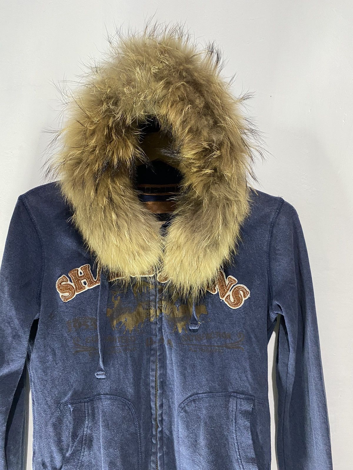 If Six Was Nine × Japanese Brand × Le Grande Bleu (L.G.B.) Japanese shane jeans faux fur hoodie Size US S / EU 44-46 / 1 - 3 Thumbnail