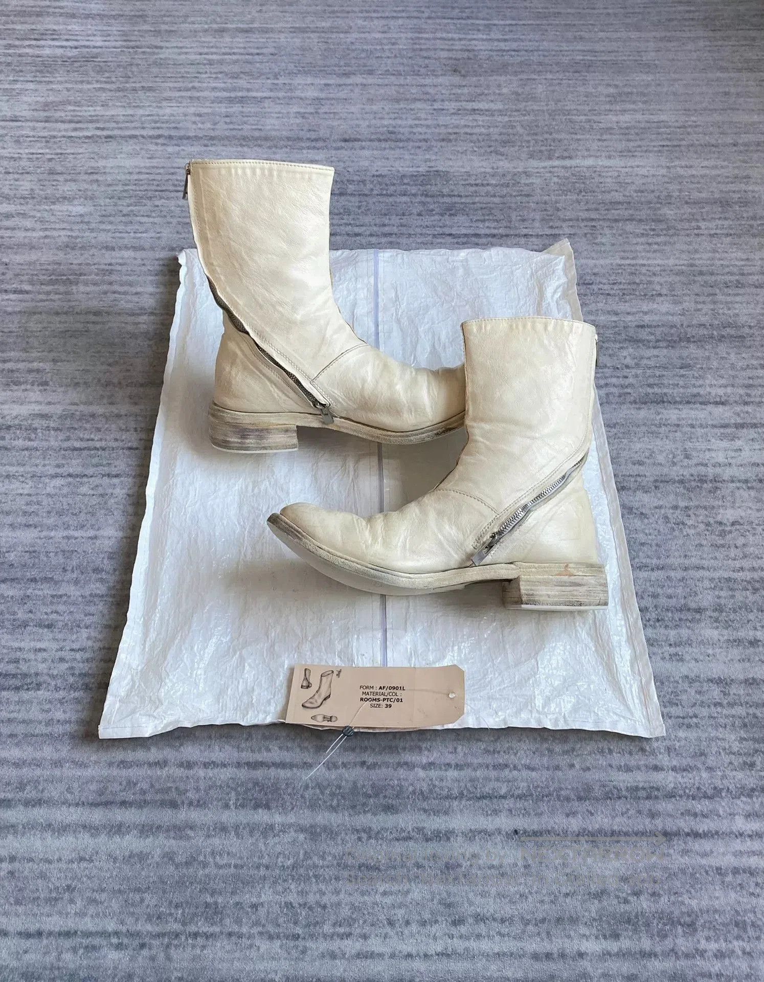 Carol Christian Poell elegant white western boots with zipper. Size US 6 / IT 36 - 4 Thumbnail