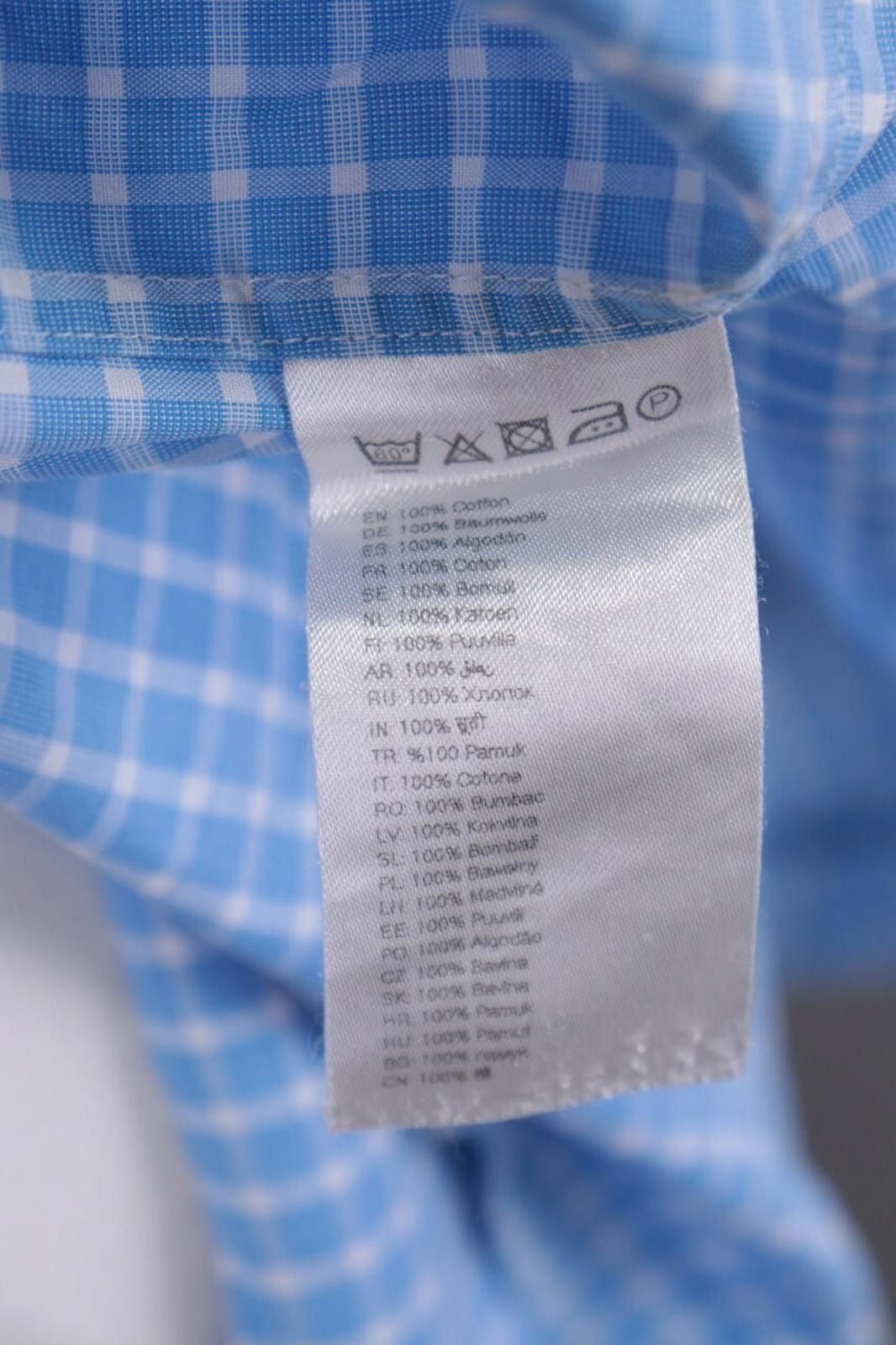 Eton Eton Contemporary Blue Check Shirt Size 40 / 15.75 Size US M / EU 48-50 / 2 - 10 Thumbnail